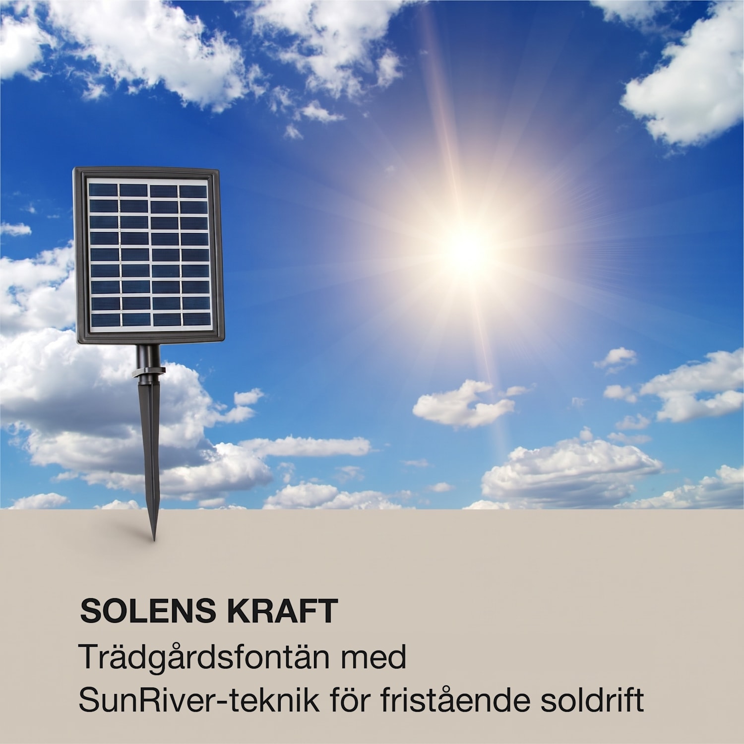 Messina kaskadfontän soldriven fontän trädgårdsfontän 4 nivåer batteri 