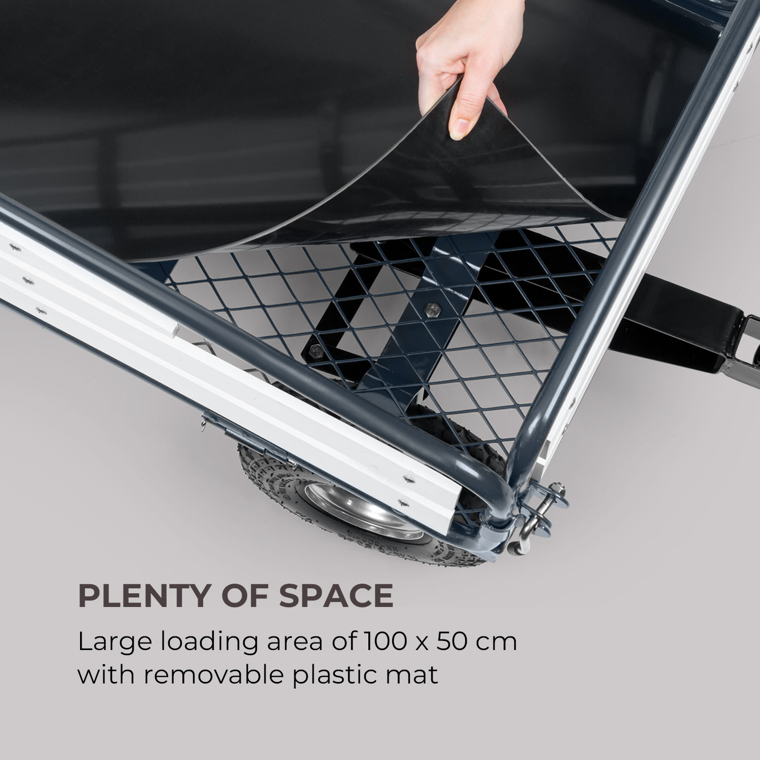 Ventura käsikärryt vetokärry maksimikuormitus 300 kg terästä puukomposiittia musta Antrasiitti