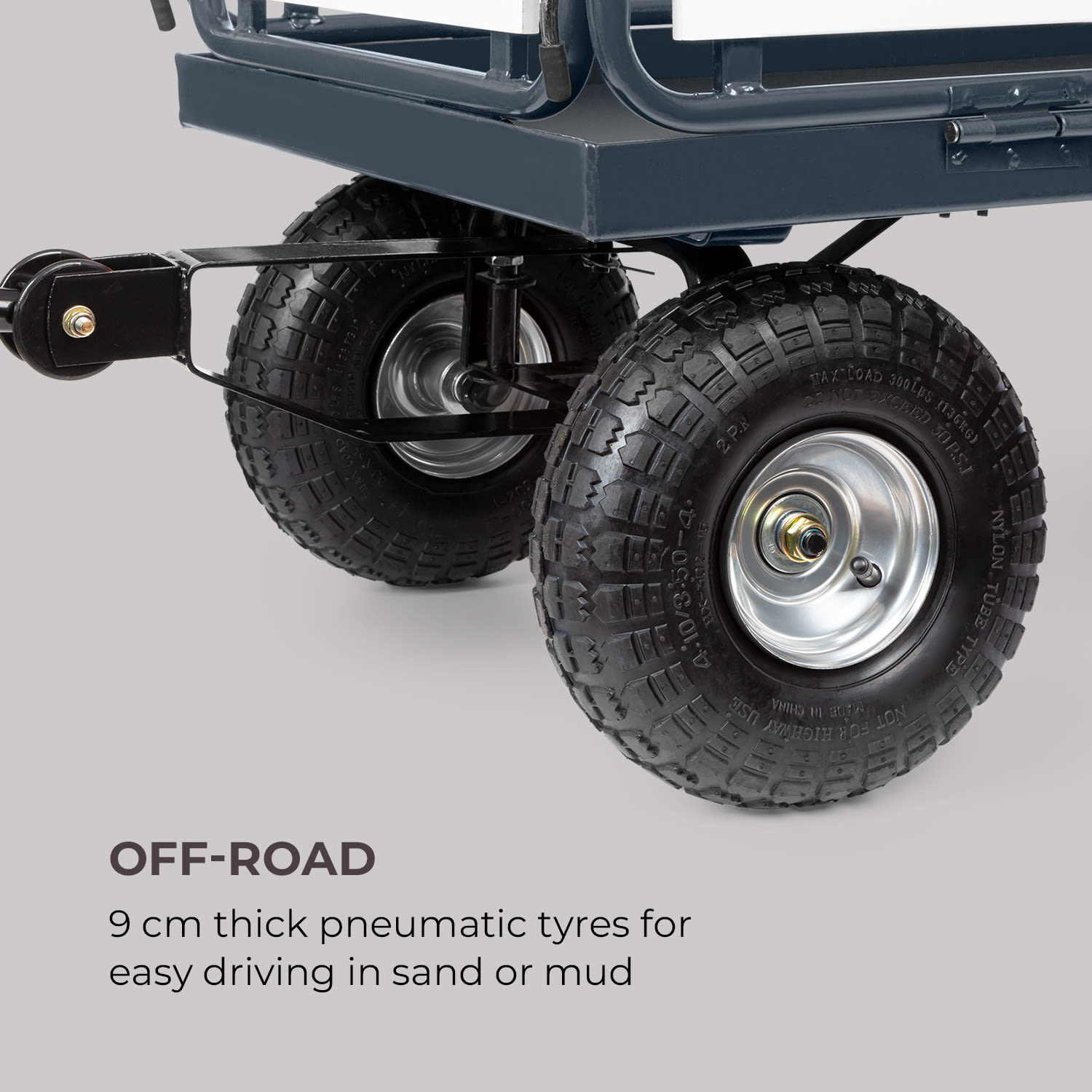 Ventura käsikärryt vetokärry maksimikuormitus 300 kg terästä puukomposiittia musta Antrasiitti