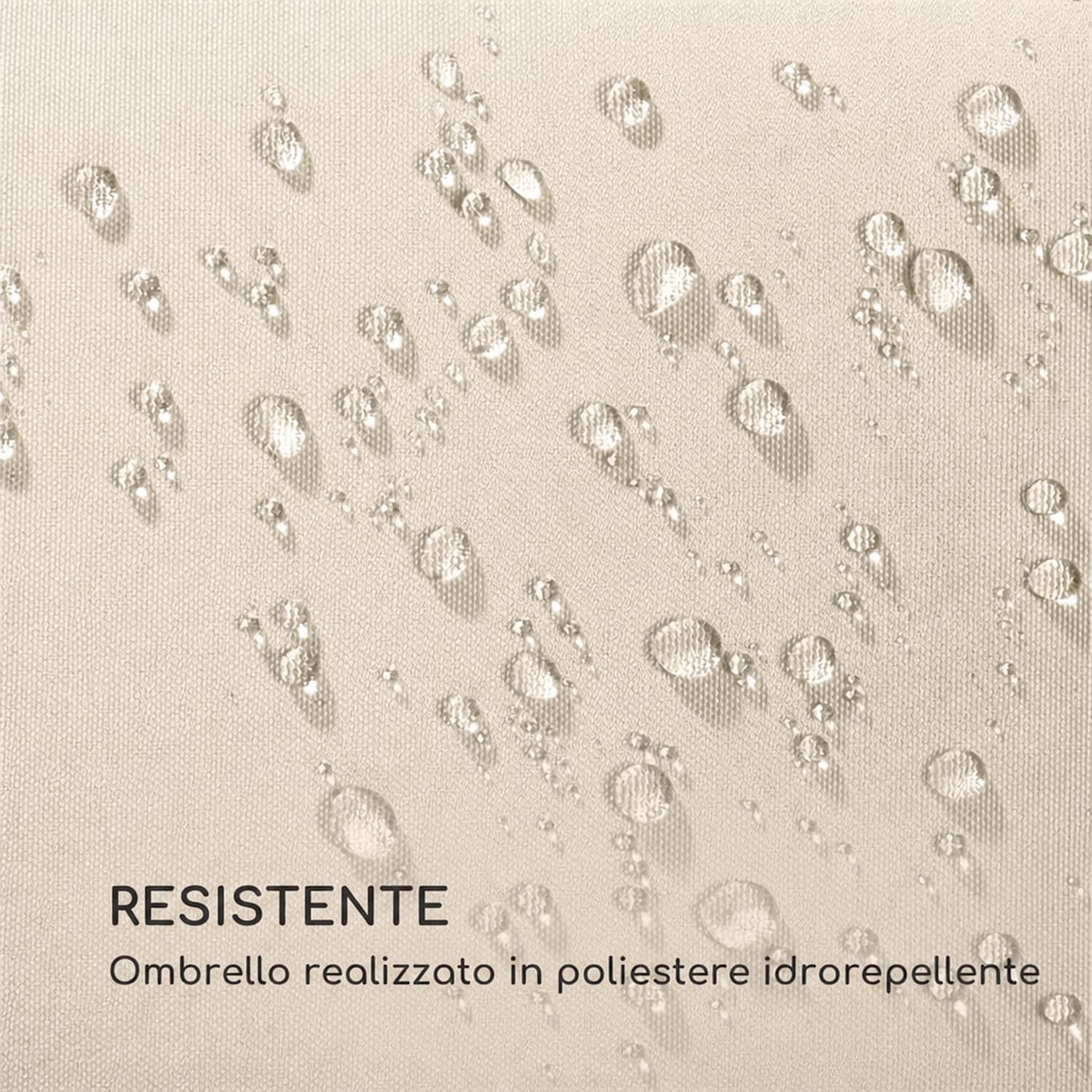 Twin Peaks ombrellone poliestere UV 50 idrorepellente crema Crema