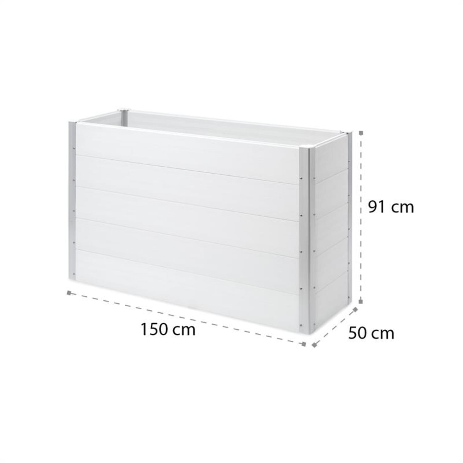 Nova Grow plantenbed 150 x 91 x 50 cm HKC houtoptiek wit 150 x 91 x 50 cm