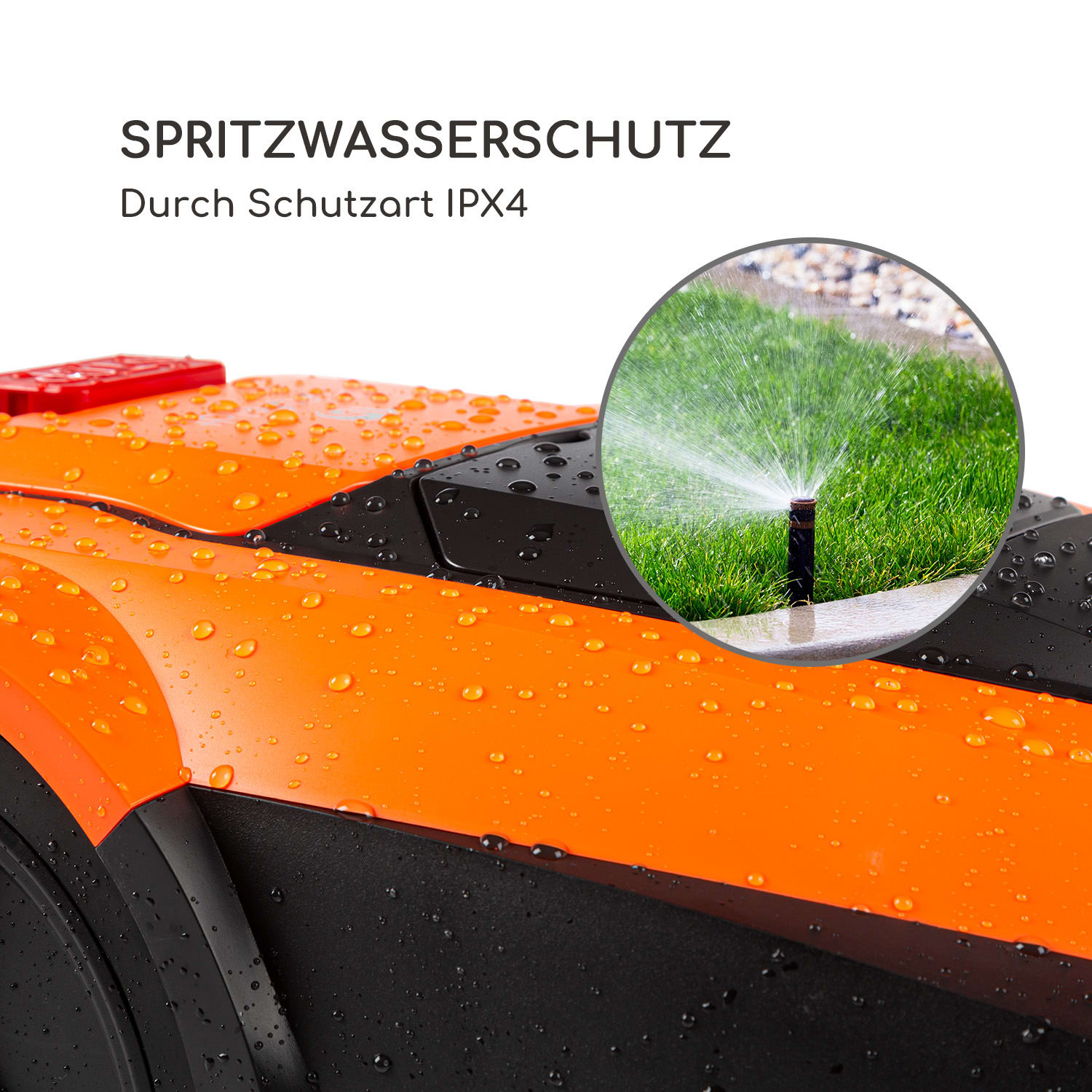 Garden Hero Rasenmähroboter 5,2 Ah Akkubetrieb bis 1.200 m² orange 