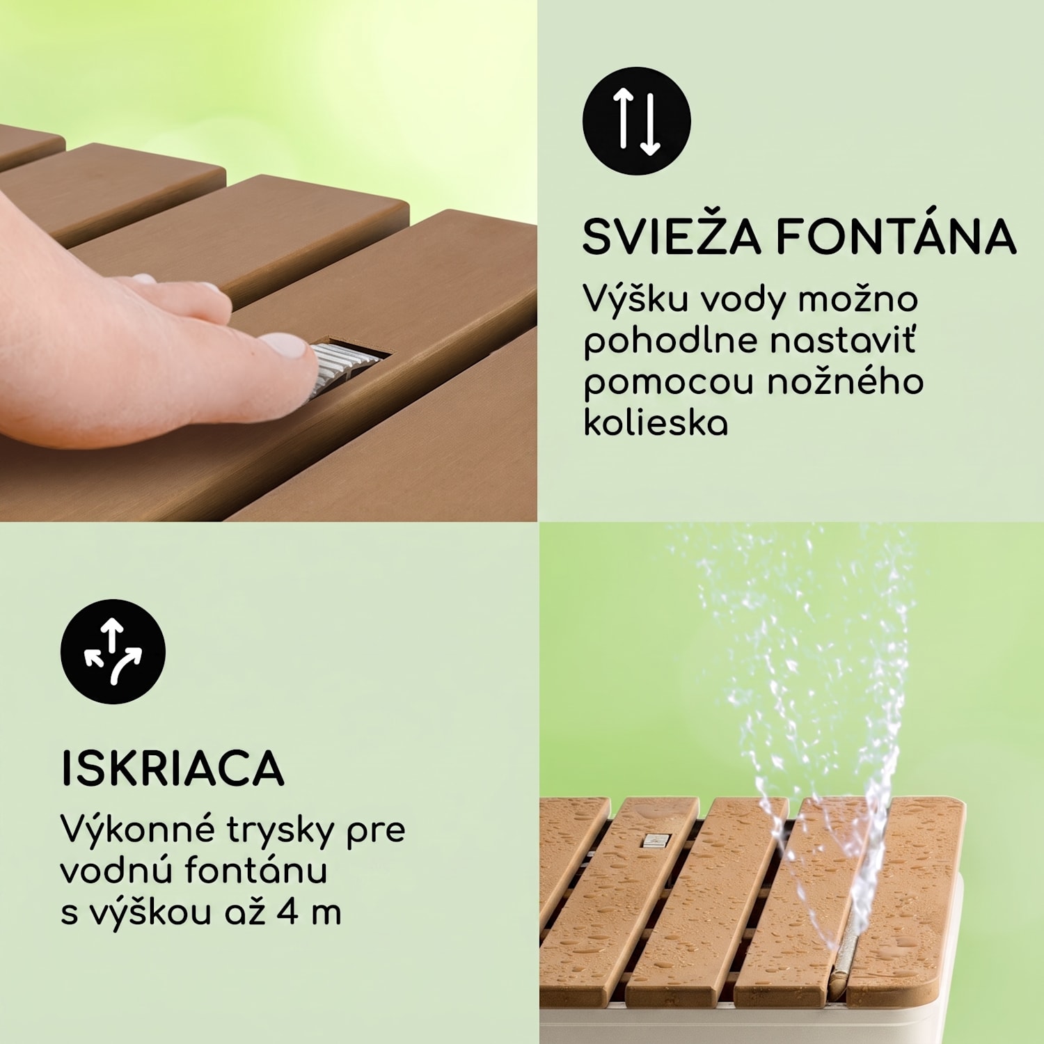 Sumatra Breeze Square, záhradná sprcha, WPC, hliník, 70x55, hranatá Štvorcový | Strieborná metalíza