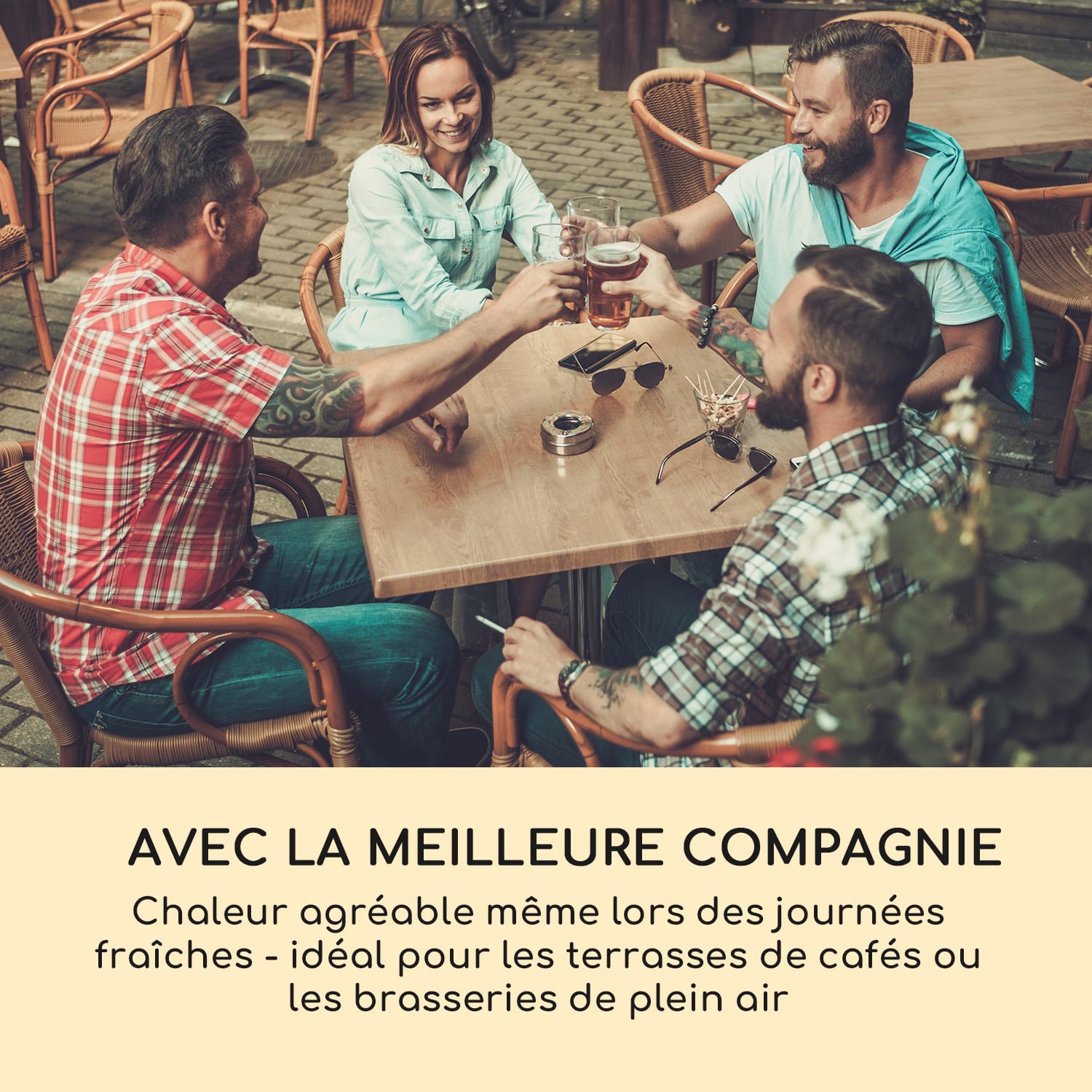 Smartwave chauffage infrarouge, 2400W, WiFi, commande via app, noir Noir