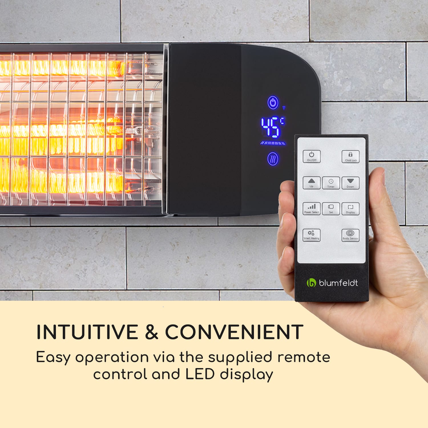 Smartwave Radiador infrarrojo de 2400W WiFi Control por aplicación Negro Negro