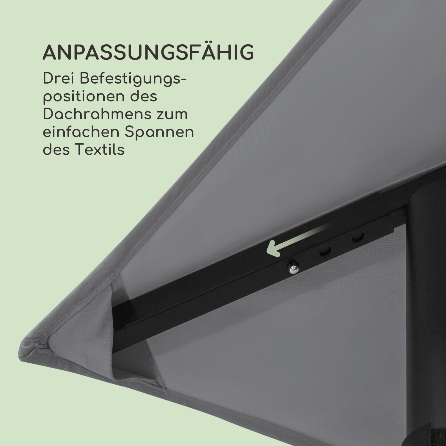 Mondo Gartenpavillon Partyzelt Gazebo 295x262x295 Stahl Polyester Dunkelgrau