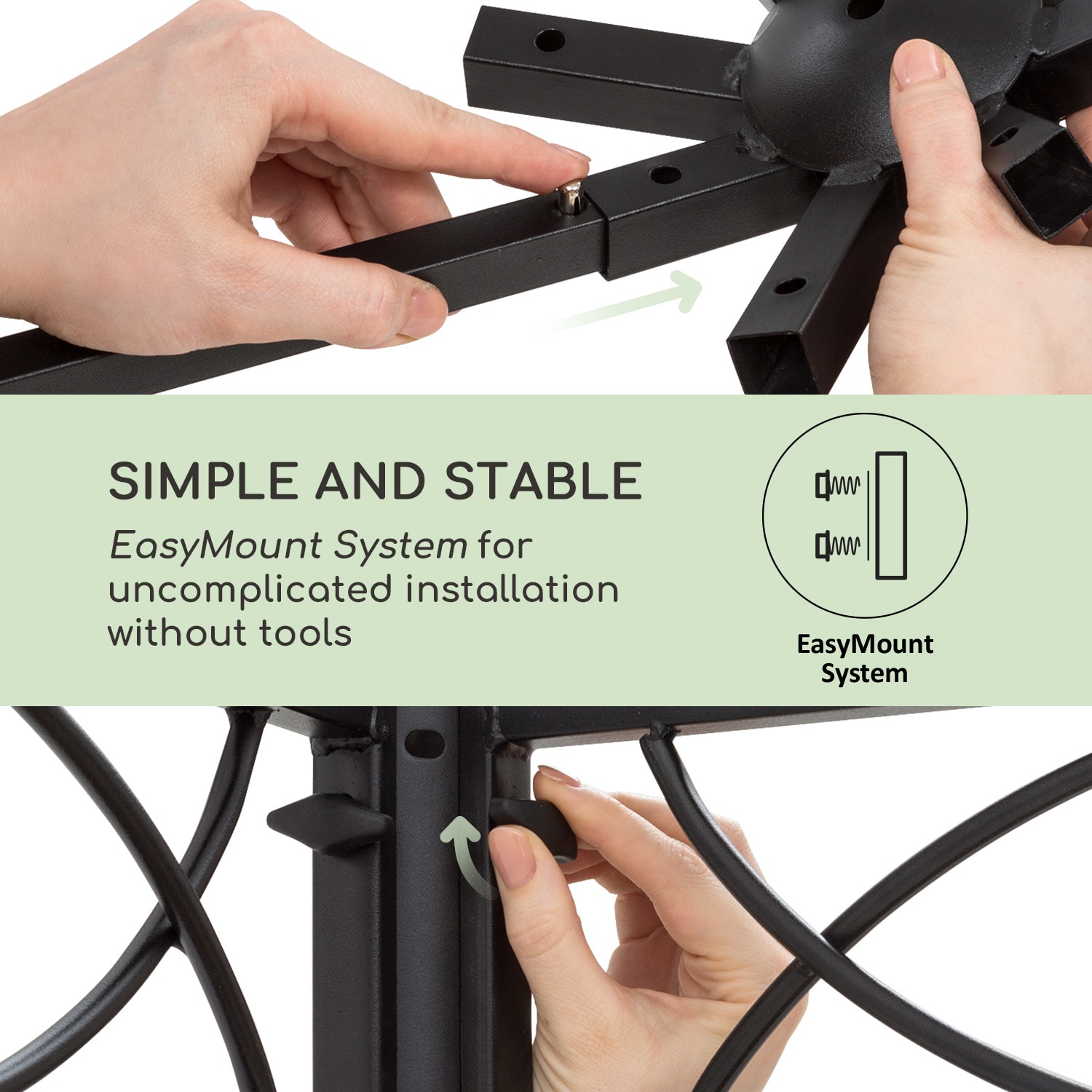 Mondo, záhradný altánok, párty stan, 295 x 262 x 295 cm, oceľ, polyester, béžový 