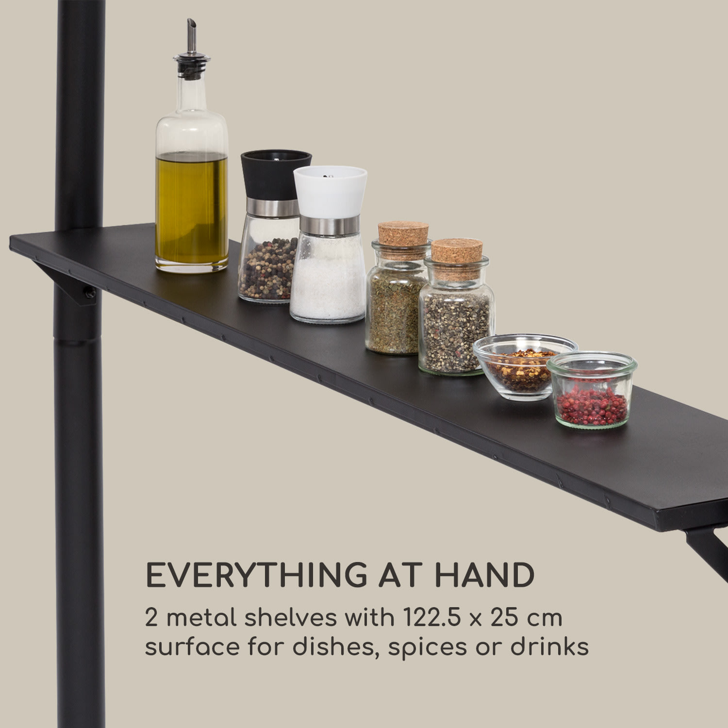 Steakhouse Wings, sjenica, 244 x 260 x 152 cm, 160 g / m2, poliester, čelik, siva 