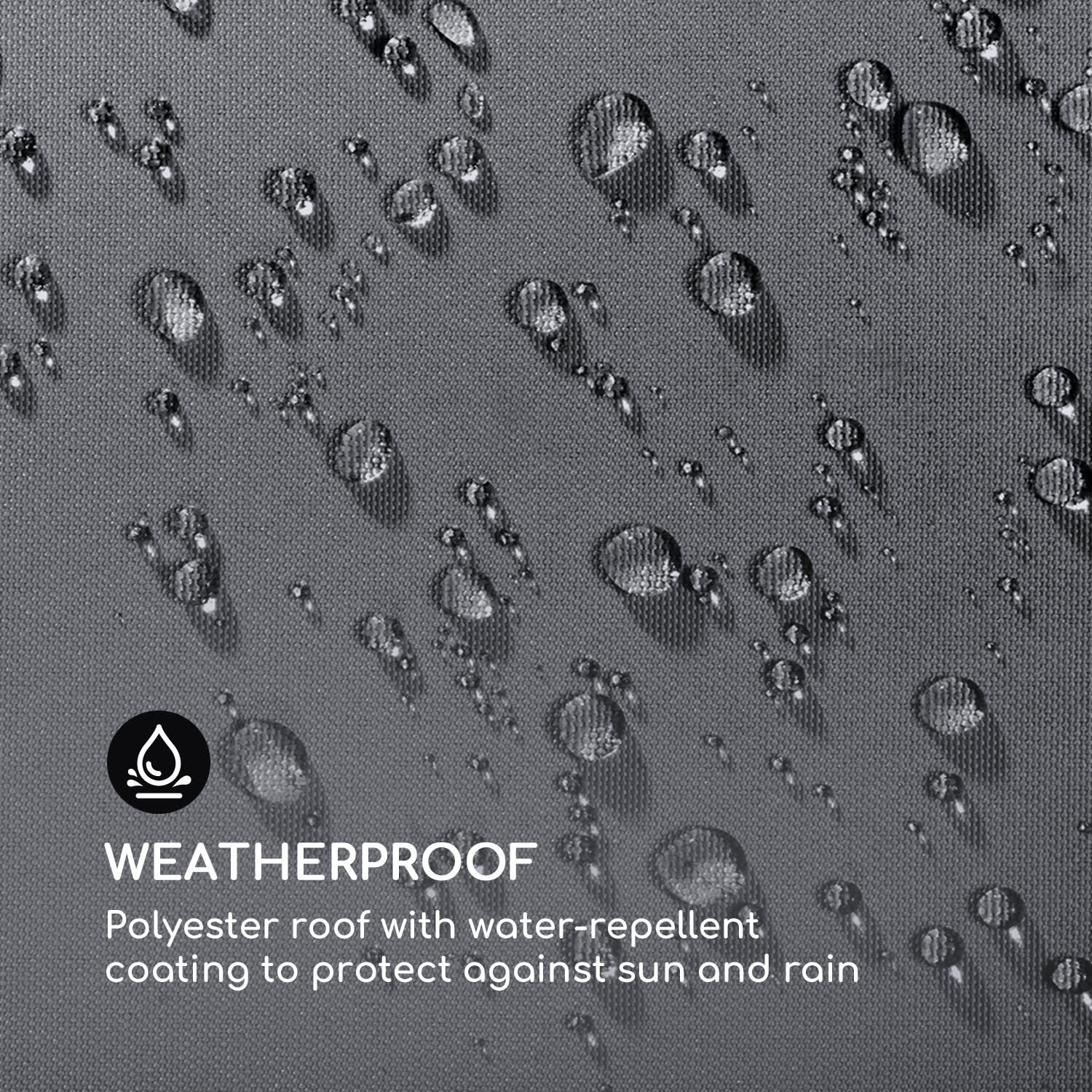 Steakhouse Wings, sjenica, 244 x 260 x 152 cm, 160 g / m2, poliester, čelik, siva 