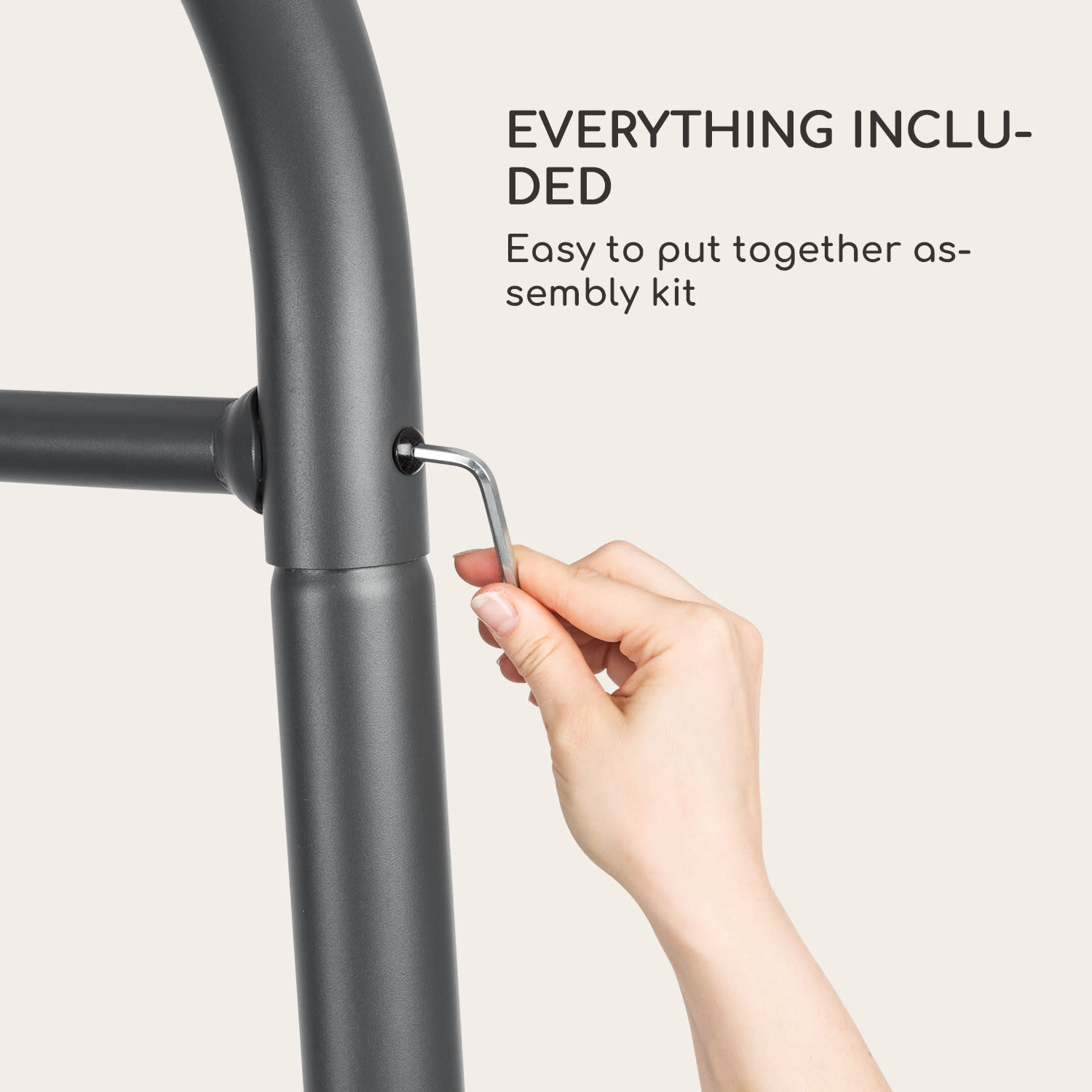 Palermo, șezlong balansoar dublu, independent, cadru din oțel, pernă, acoperiș, gri 