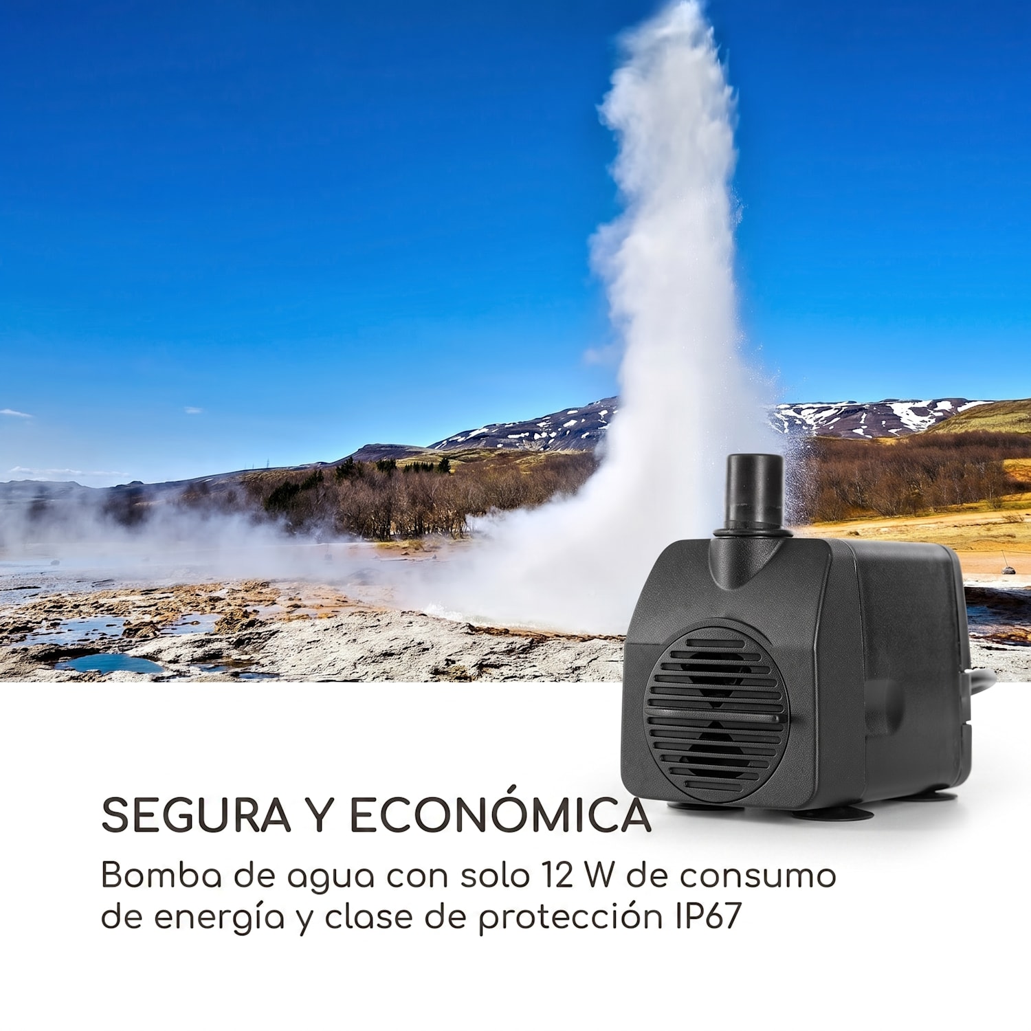 Skyriver Fuente de jardín Fuente de interior exteriores e interiores LED cable de 10m 