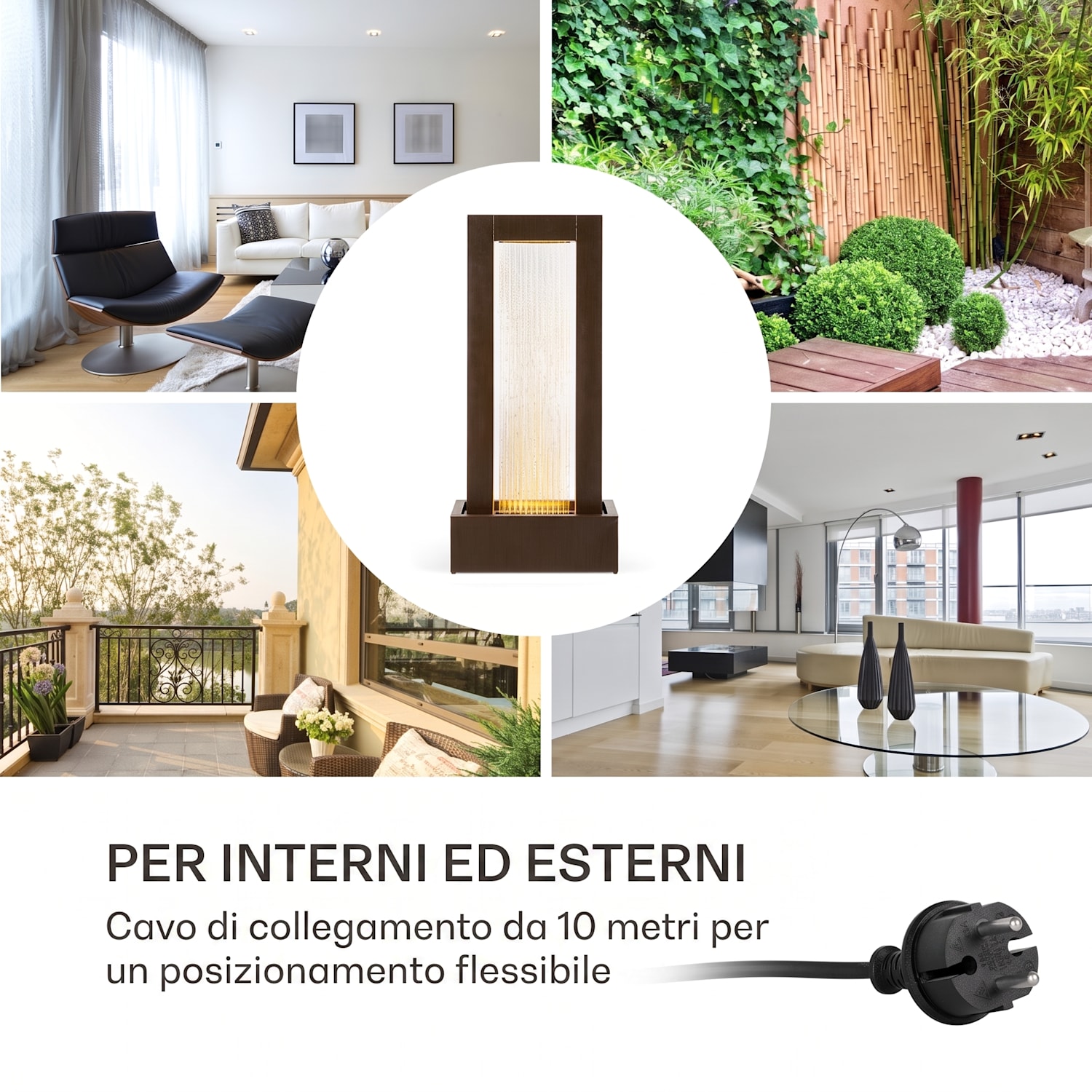 Skyriver Fontana da Giardino o Camera Indoor Outdoor LED Cavo 10m 
