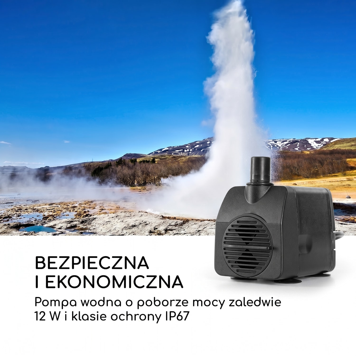 Skyriver, fontanna ogrodowa, fontanna pokojowa, wewnętrzna i zewnętrzna, LED, kabel 10 m 
