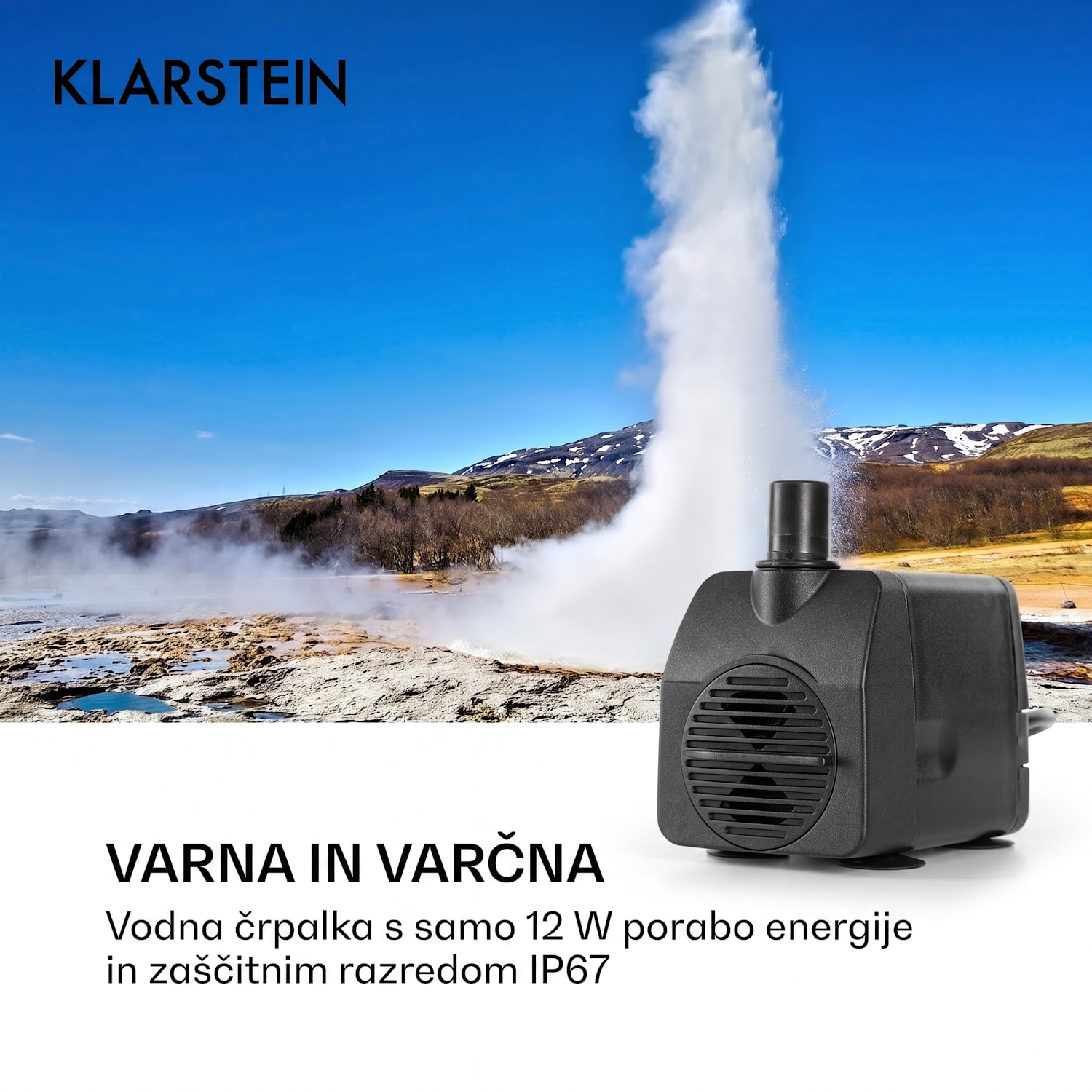 Skyriver, vrtna fontana, sobni vodnjak, notranje in zunanje okolje, LED, 10 m kabel 