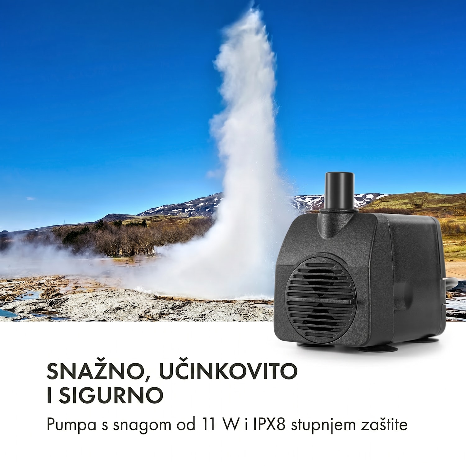 Windflower, vrtna fontana s posudom za cvijeće, 11 W, pocinčani metal, smeđa 
