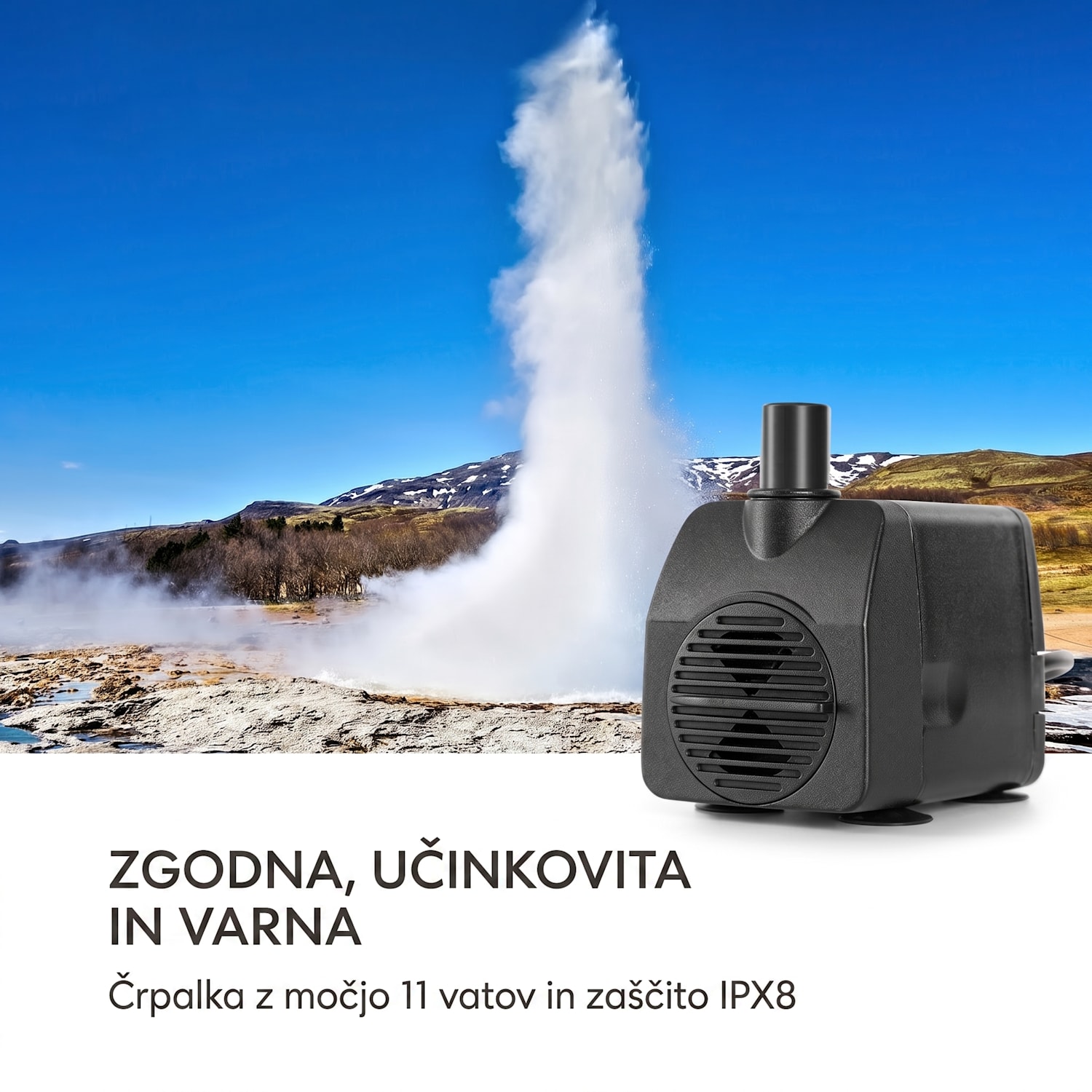 Windflower, vrtna fontana s cvetličnim lončkom, 11 W, pocinkana kovina, rjava 