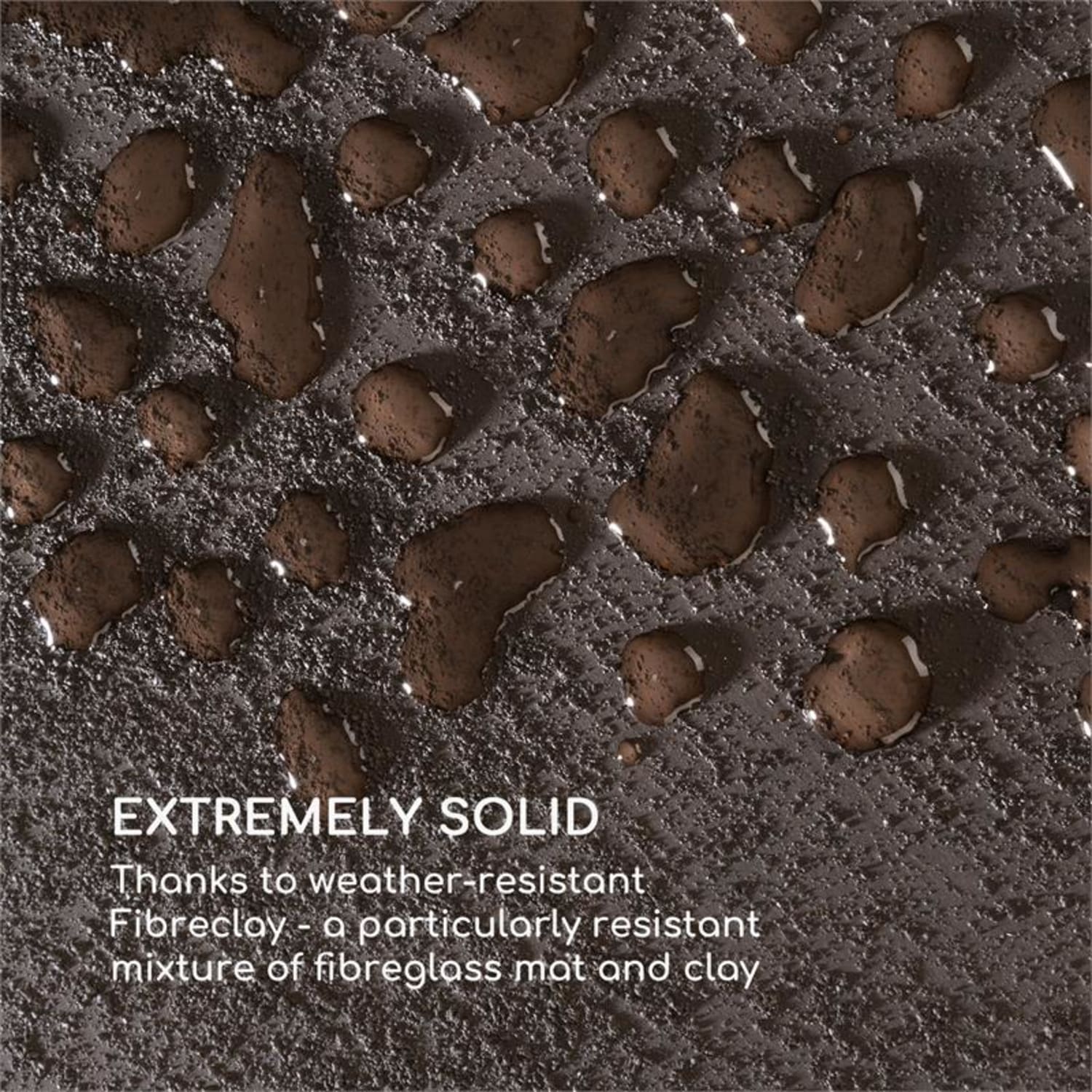 Solid Grow Rust, osłonka na doniczkę, doniczka, 80 x 38 x 38 cm, Fibreclay, efekt rdzy 80 x 38 x 38 cm