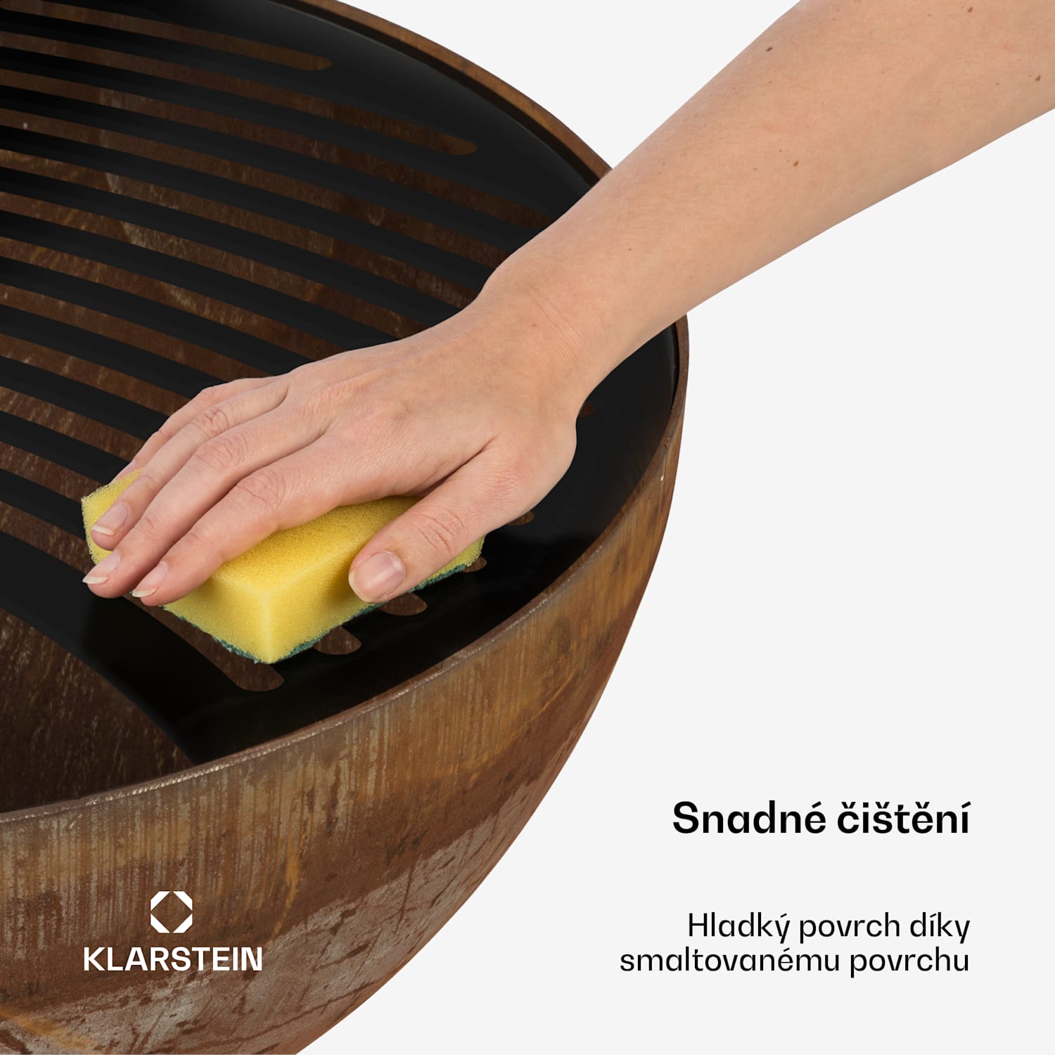 Savage, ohniště s grilem, Ø 60,5 cm, ocel, ochranný kryt, rezavý vzhled nízký | Óxido