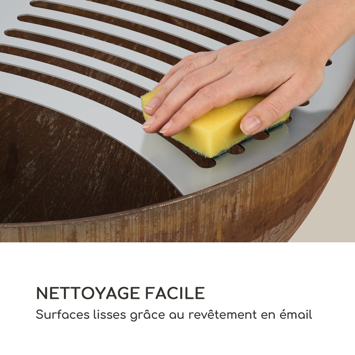 Braséro Savage avec barbecue Ø : 60,5 cm acier incl. protection contre les intempéries rouille faible | Rouille