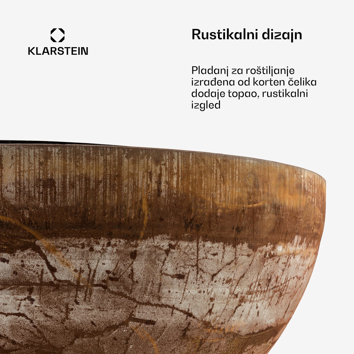 Savage, roštilj, Ø: 60,5 cm, čelik, uključujući zaštitu od vremenskih prilika, smeđa faible | Hrđa