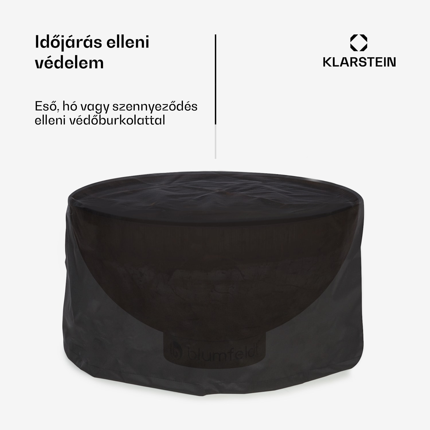 Savage, tűzrakóhely grillel, Ø 60,5 cm, acél, védőfedél, rozsdás hatás alacsony | Rozsda