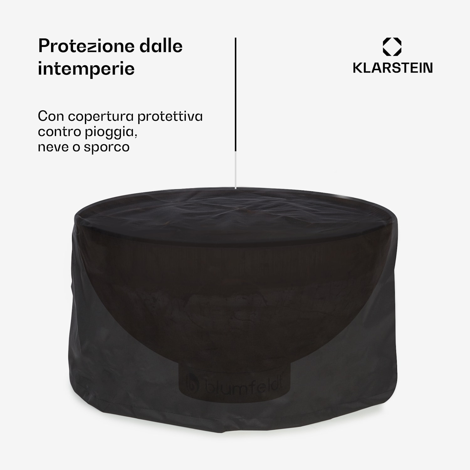 Savage - Braciere con griglia, Ø: 60,5 cm, acciaio, incl. copertura di protezione dalle intemperie, ruggine 