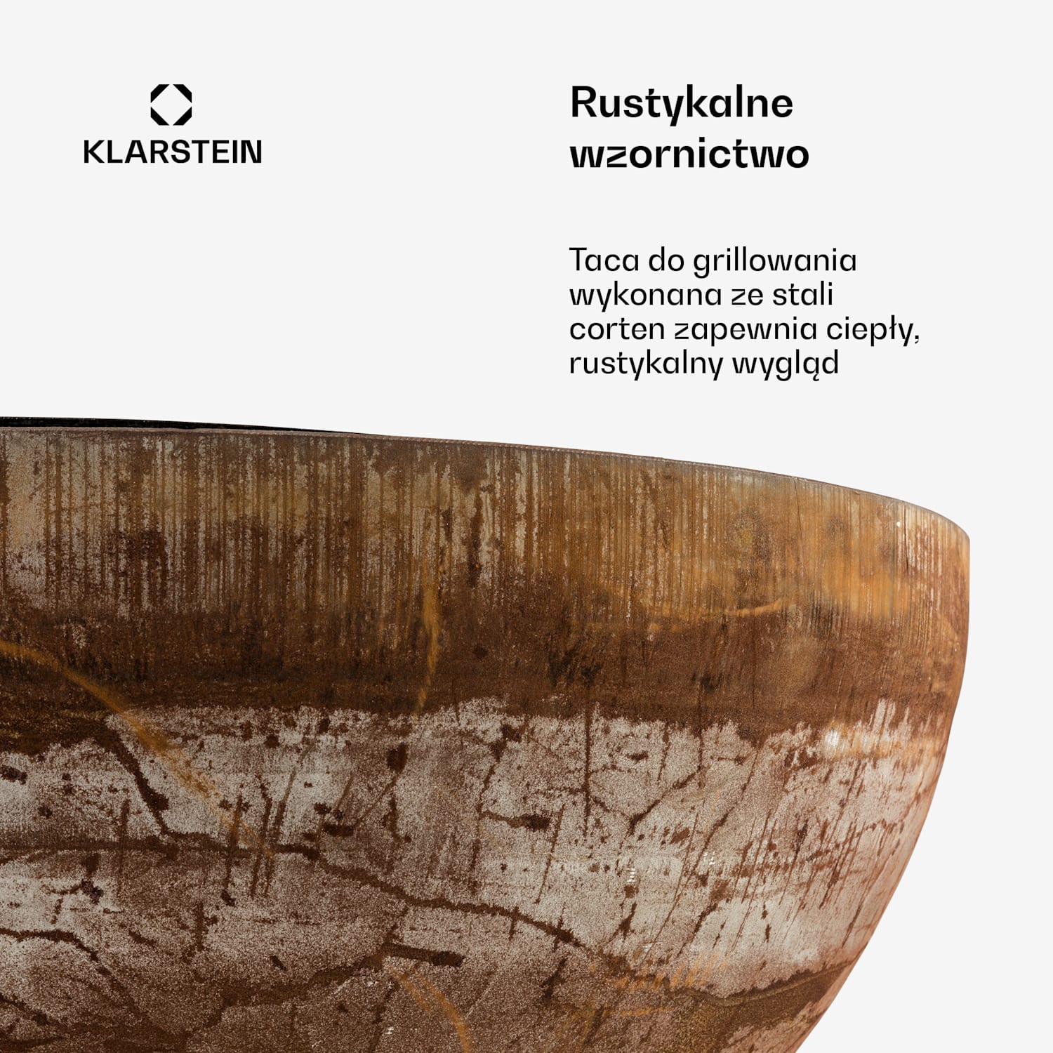 Savage, palenisko ogrodowe z grillem, Ø 60,5 cm, stal, pokrowiec , kolor rdzy 