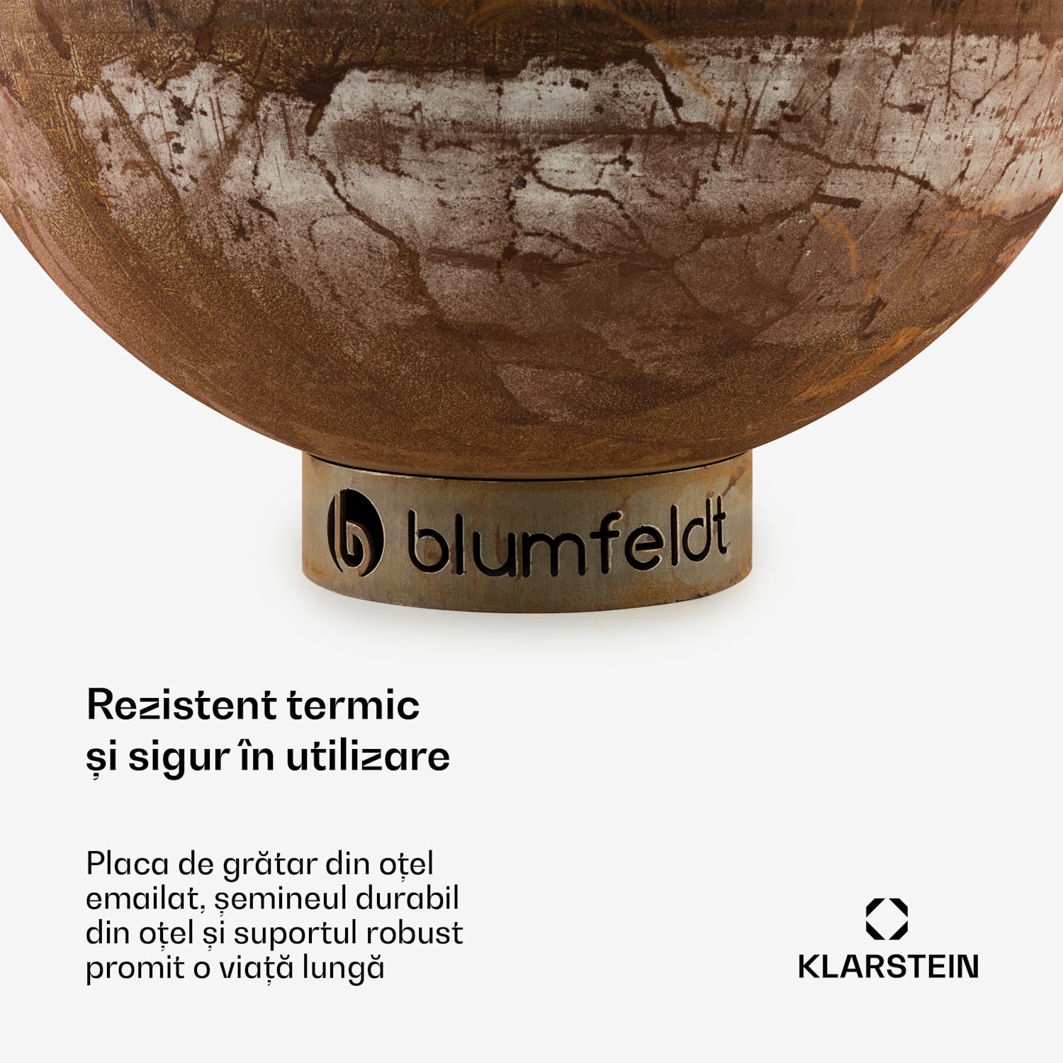 Savage, focar cu grătar, Ø: 60,5 cm, oțel, inclusiv protecție împotriva intemperiilor, ruginie 