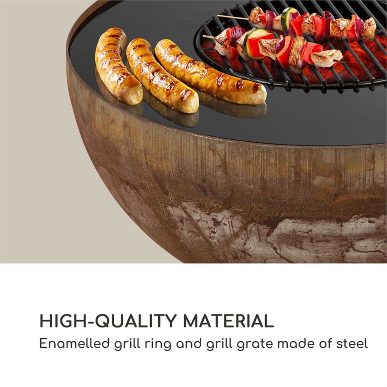 Heat Disc, pierścień adaptacyjny do grilla z rusztem, Ø 57cm, stal, czarny 
