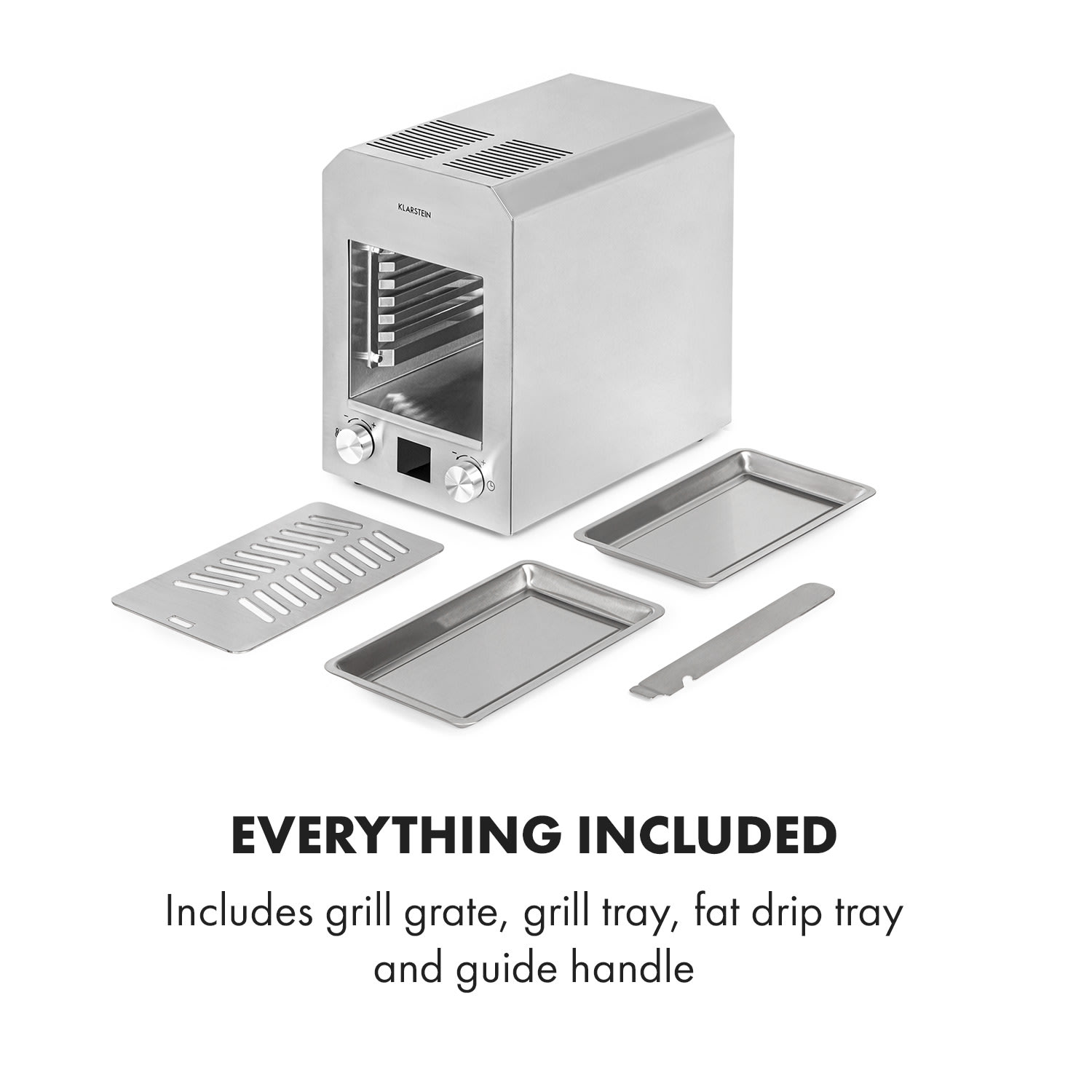 Hannibal high temperature grill indoor 2,200W 850°C stainless steel silver Stainless Steel