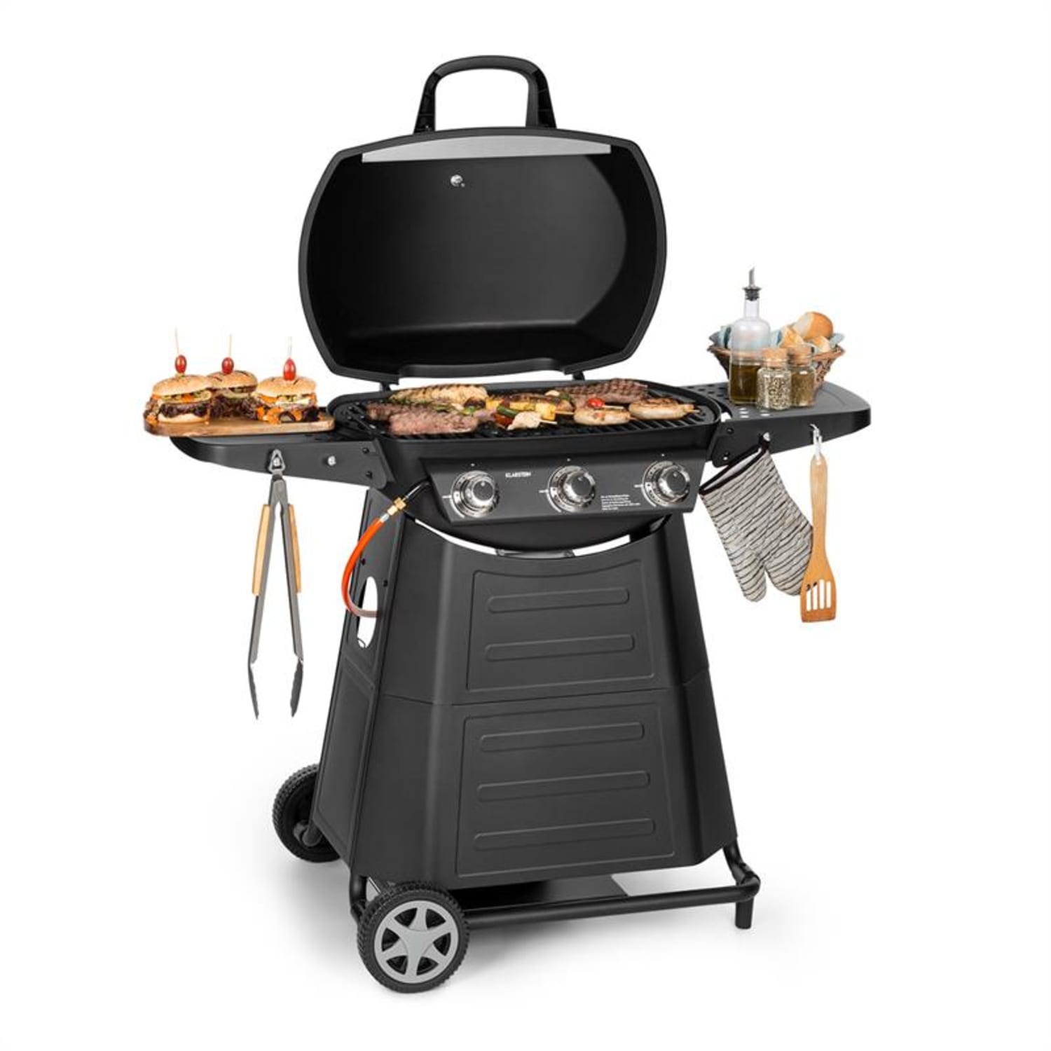 Vanquish Gasgrill 3 Edelstahlbrenner 3 x 3 kW 63,5 x 45 cm Grillfläche 