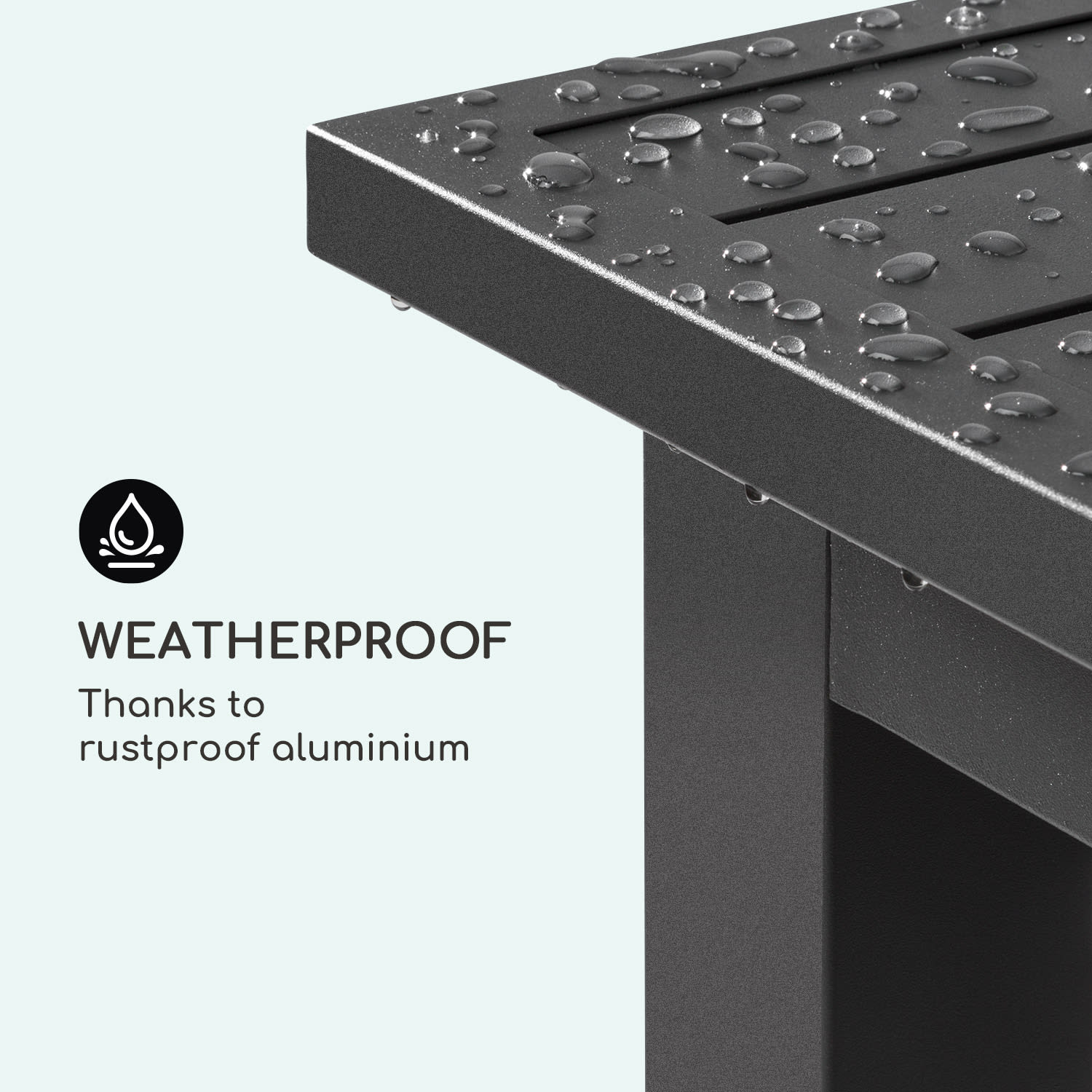 Toledo, záhradný stolík, 213 x 90 cm, rozťahovací, hliník, antracitový