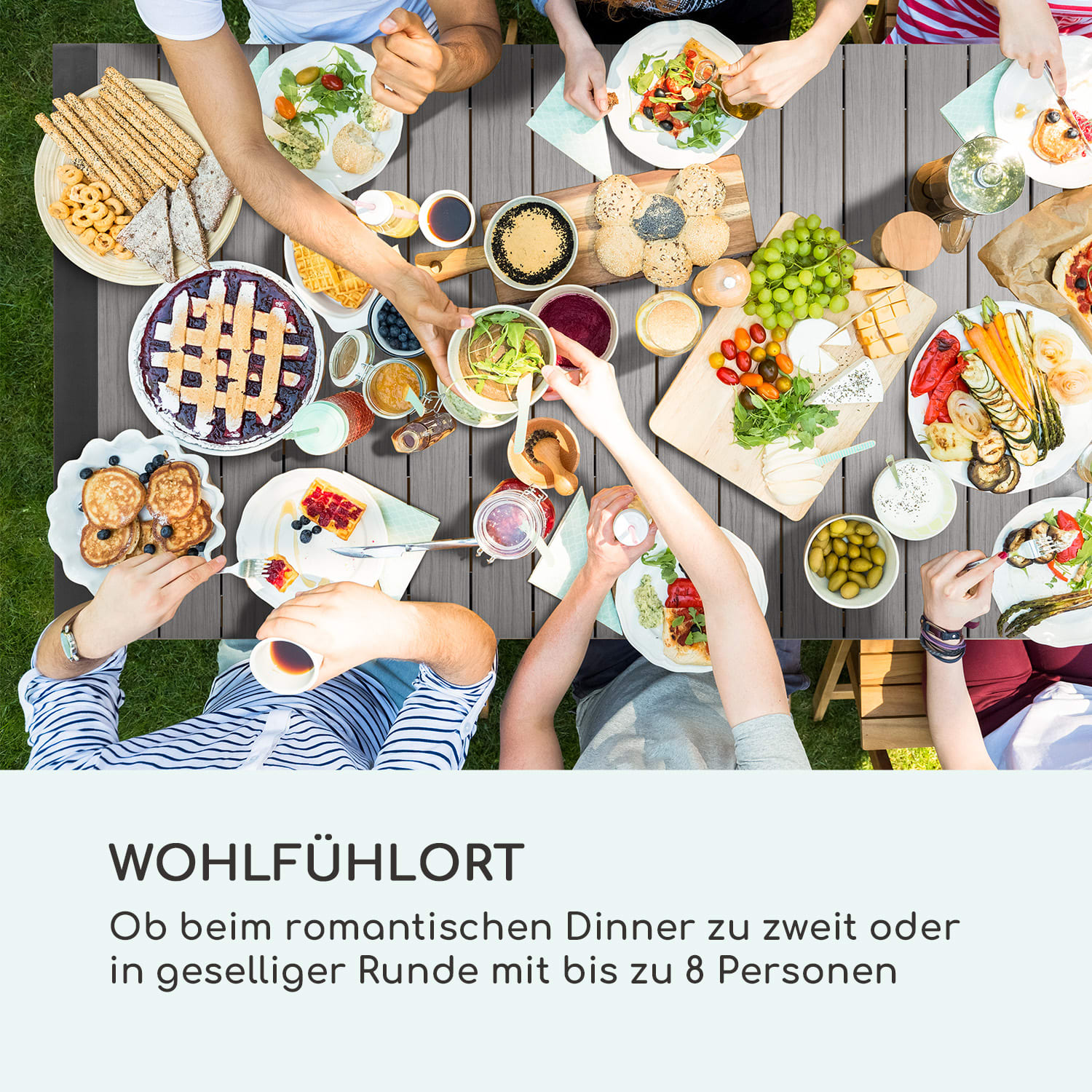 Menorca Expand Gartentisch 163 x 95 cm Holzoptik: dunkel