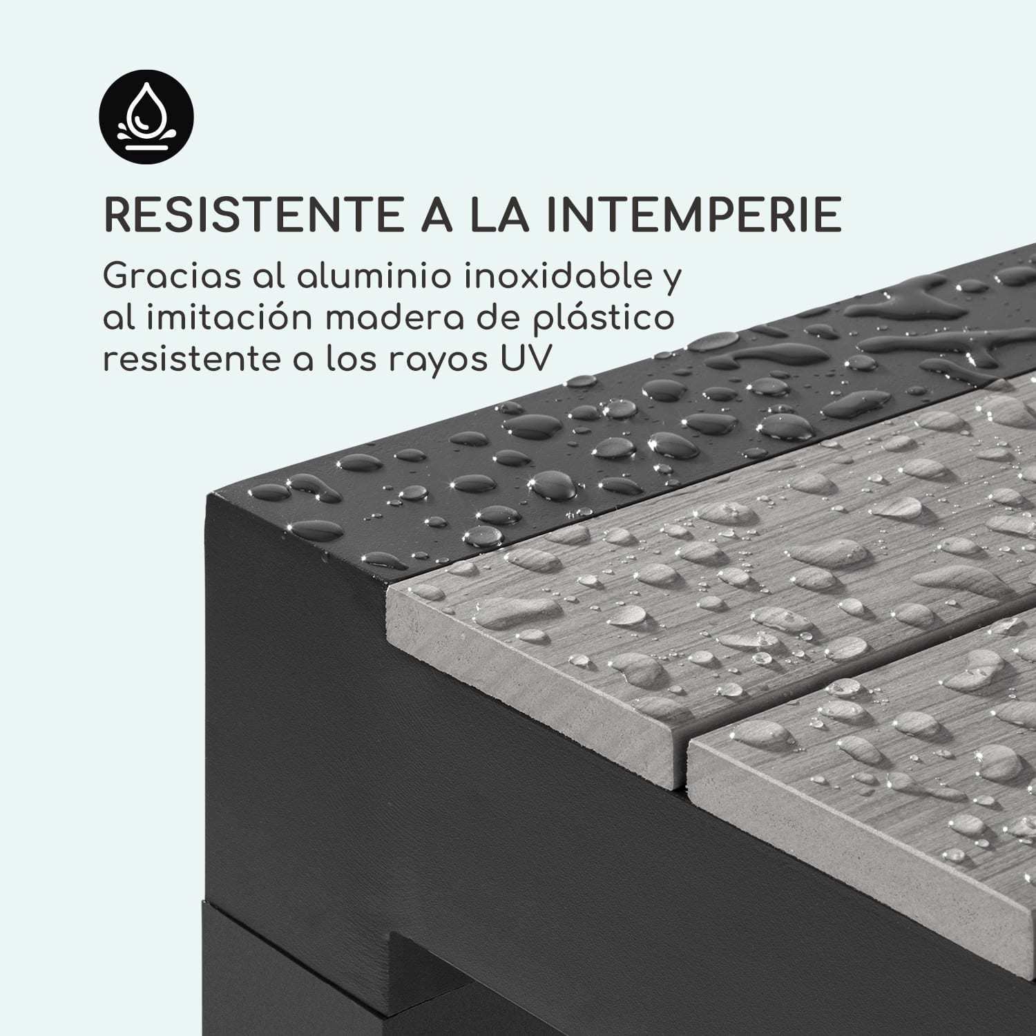 Mesa de jardín Menorca Expand 163 x 95 cm Acabado: madera oscura