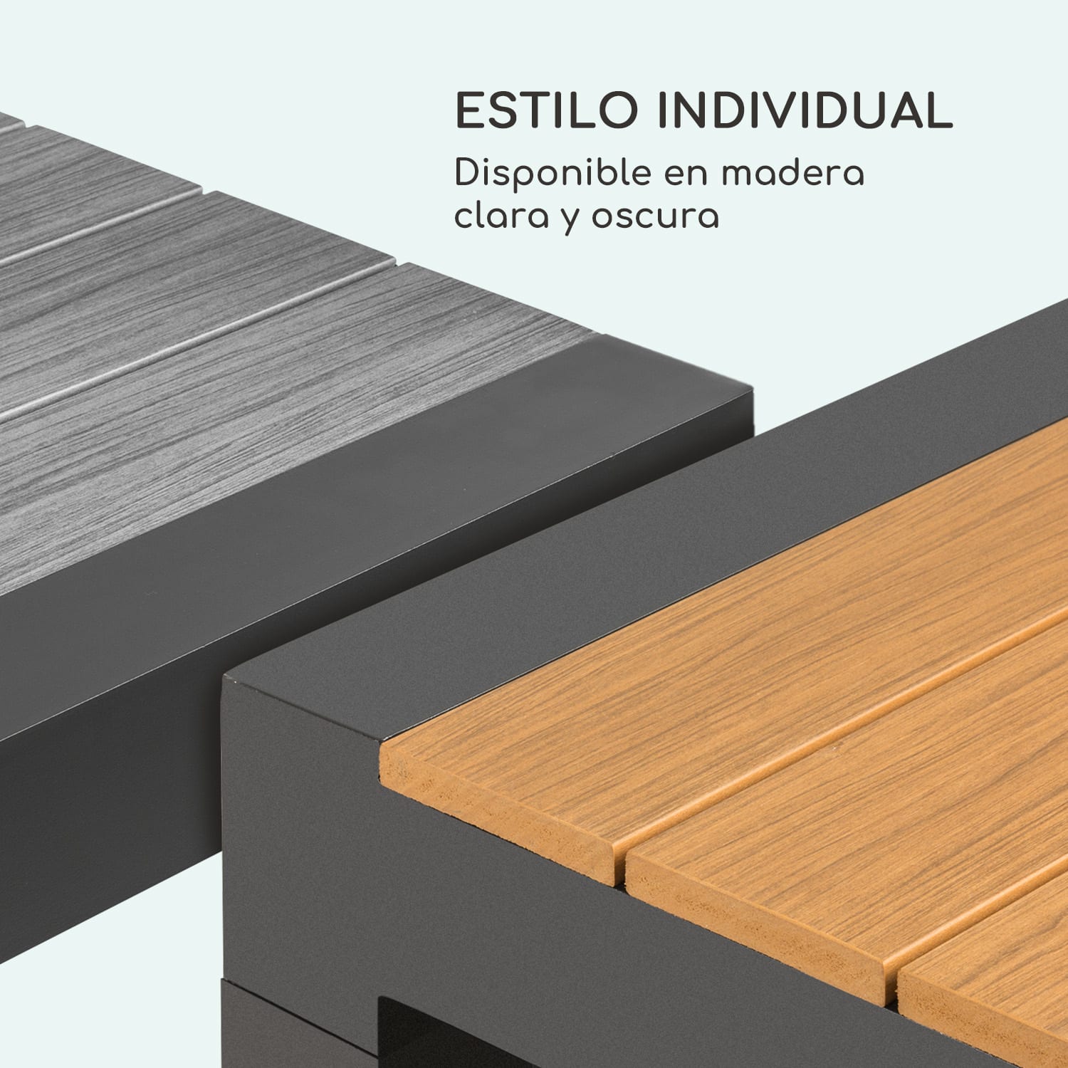 Mesa de jardín Menorca Expand 163 x 95 cm Acabado: madera oscura