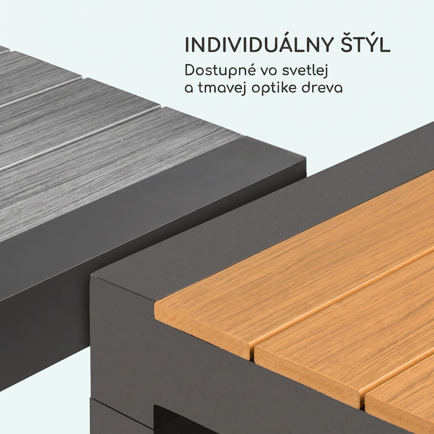 Menorca Expand, záhradný stôl, 163 x 95 cm, antracitový Finish: dark wood