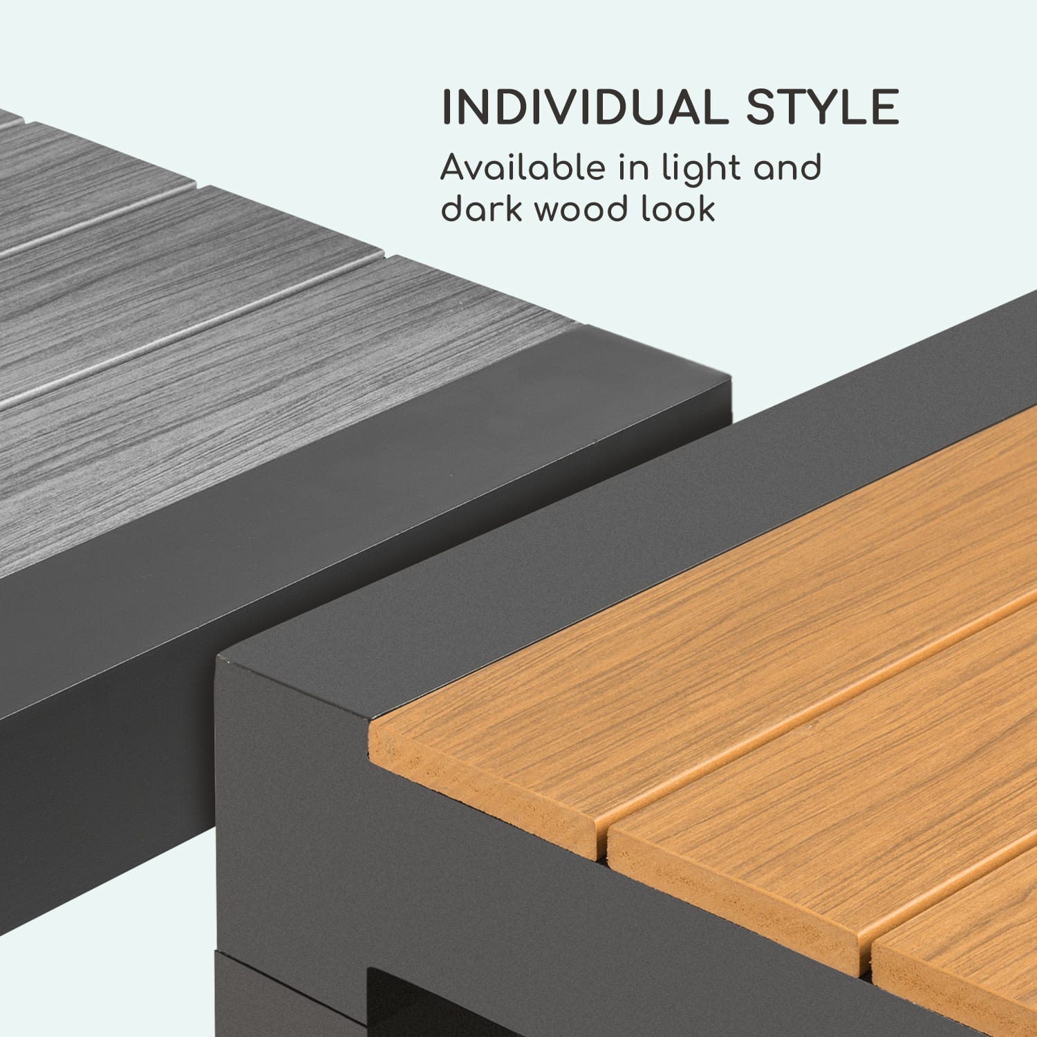 Menorca Expand, kerti asztal, 163 x 95 cm, antracit Finish: dark wood