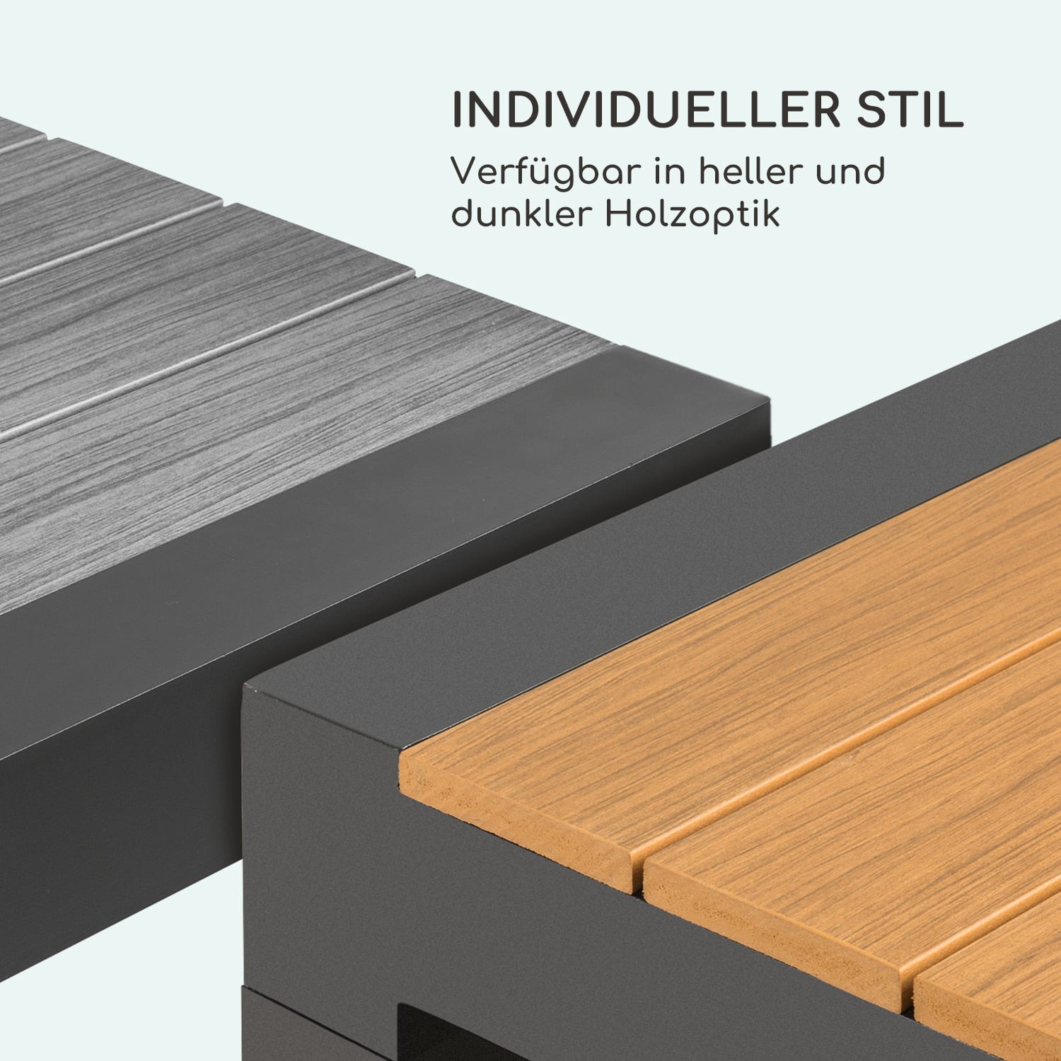 Menorca Expand Gartentisch 163 x 95 cm Holzoptik: hell