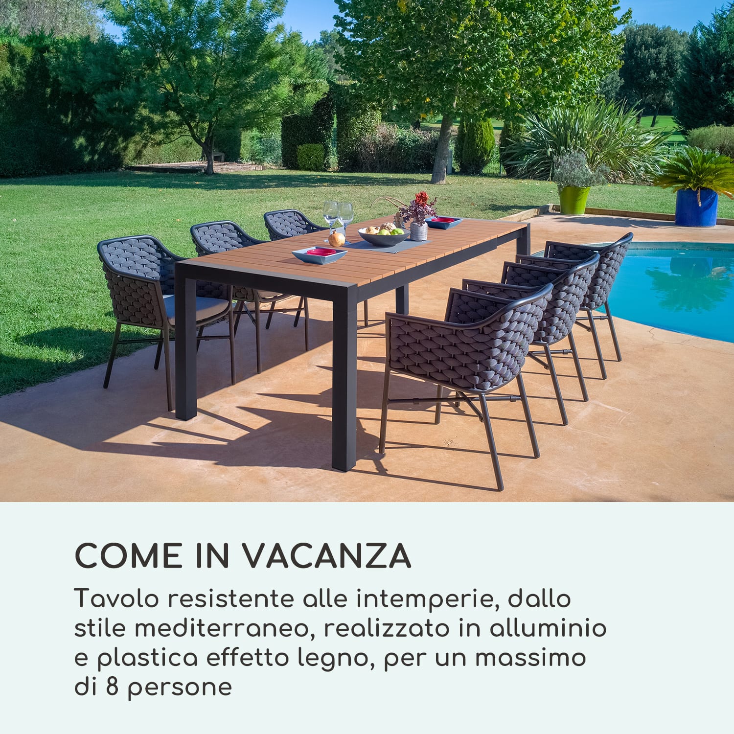 Menorca Expand Tavolo da Giardino 163 x 95 cm teak Finish: light wood