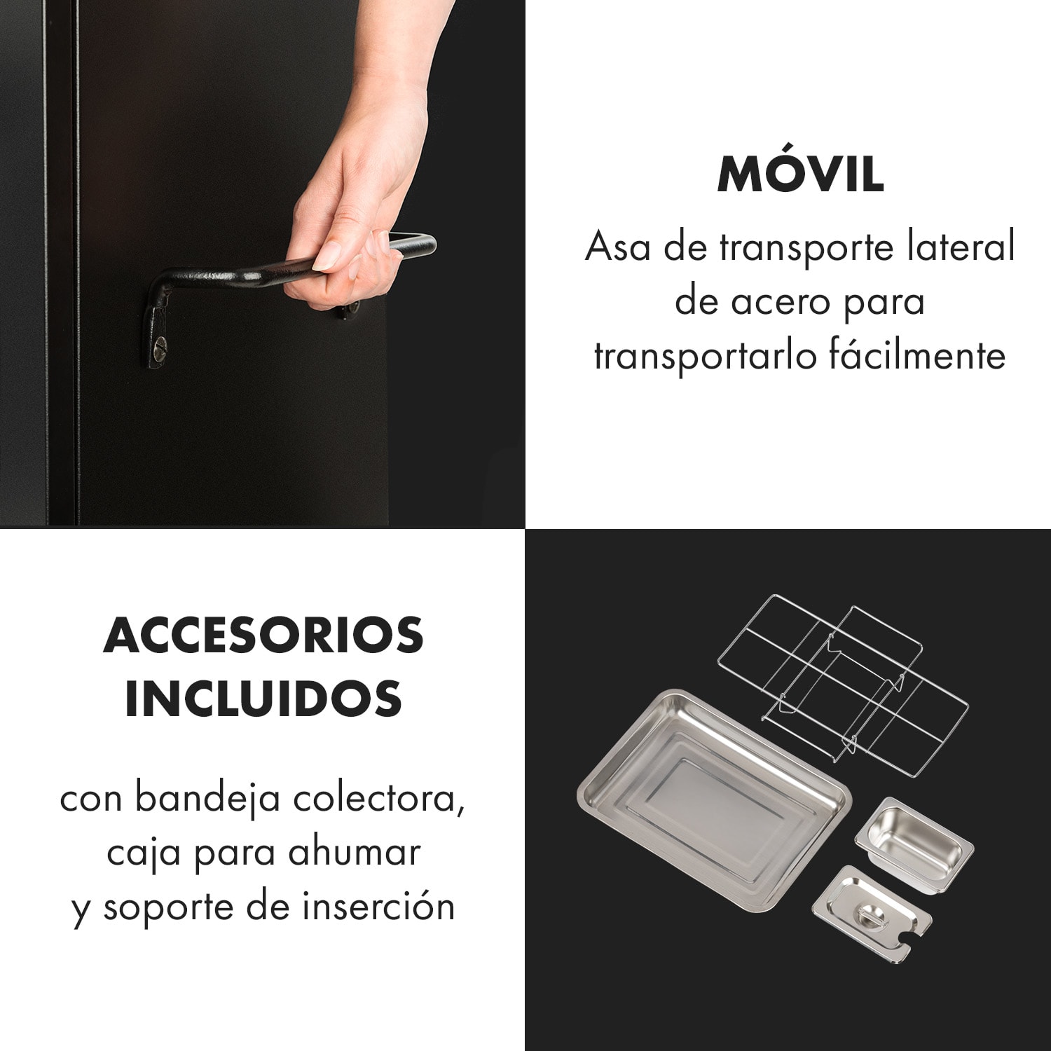 Parrilla de ahumado a gas Pasadena 2,5 kW capacidad de calentamiento 180 °C / 350 °F máx. 58 x 108 x 53,5 cm