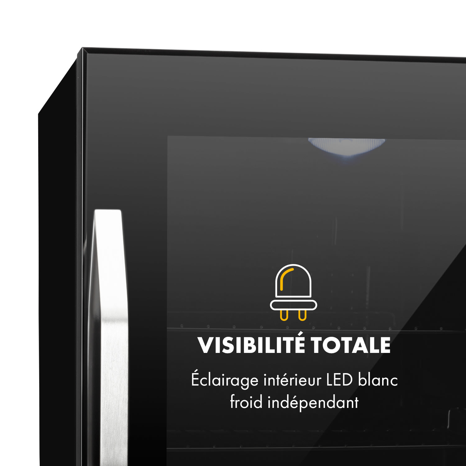 Beersafe M Onyx koelkast 33 liter 2 schappen glazen panoramadeur 33 ltr | Zwart