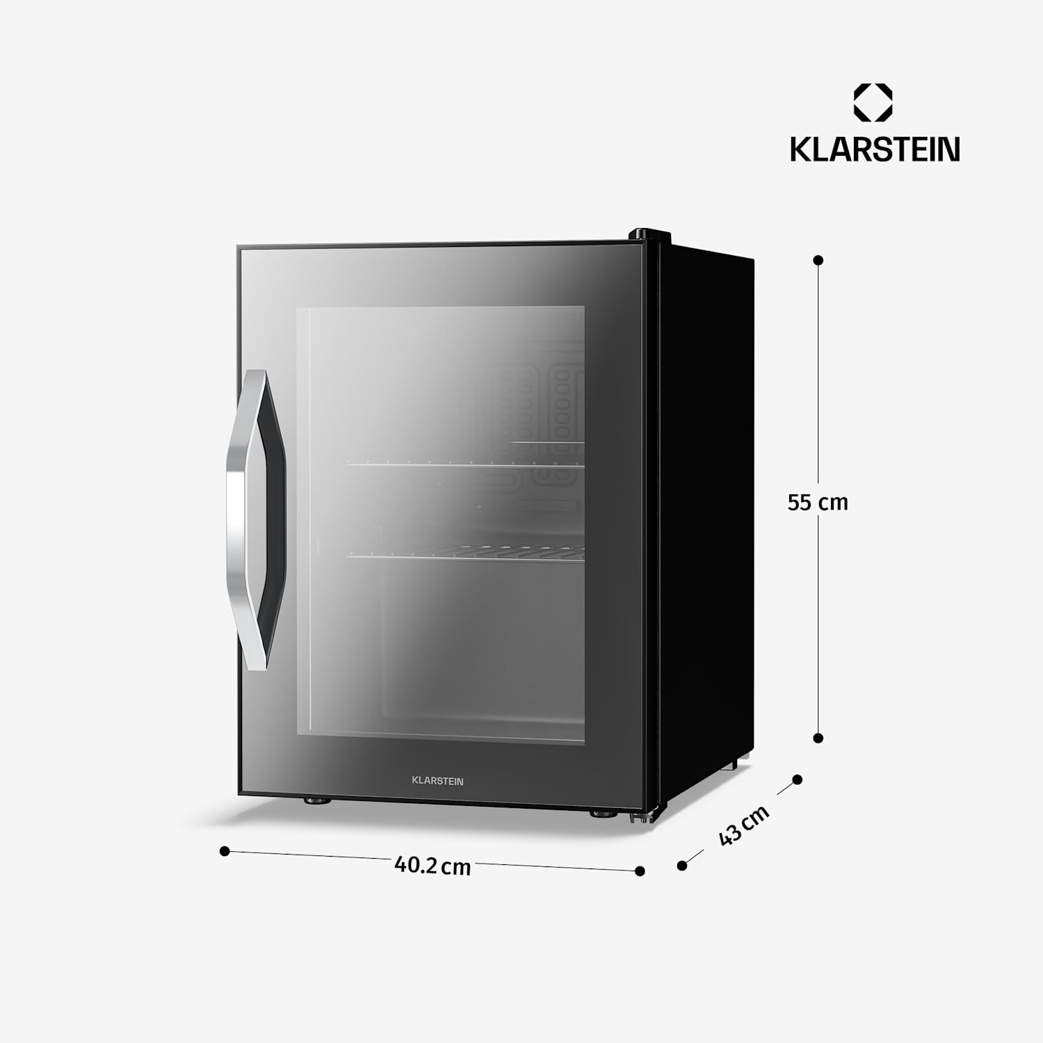 Beersafe M Onyx koelkast 33 liter 2 schappen glazen panoramadeur 33 L | Zwart