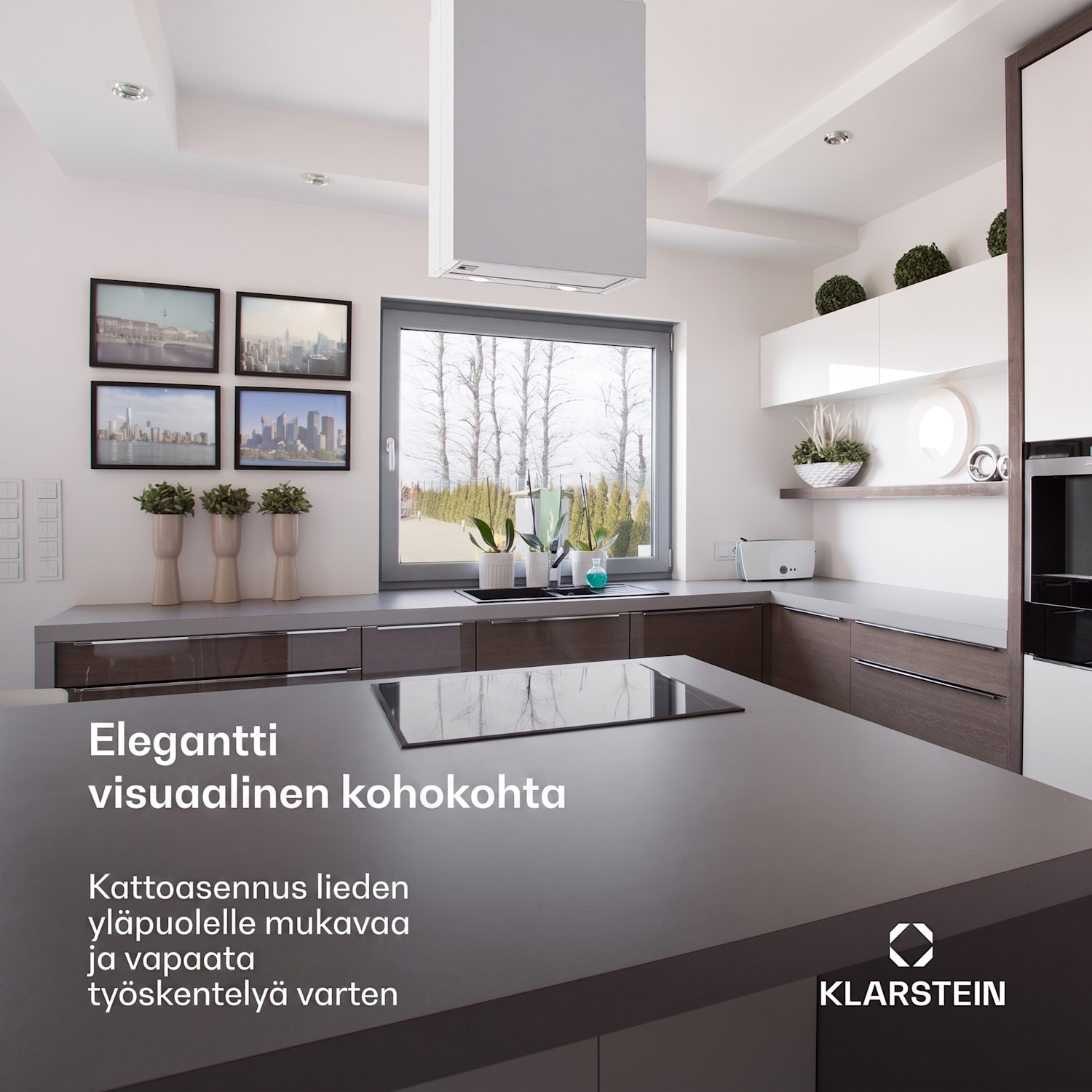 Structura liesituuletin poistoilma/kiertoilma max. 624 m³/h energiatehokkuusluokka A LED ruostumaton teräs Hopea