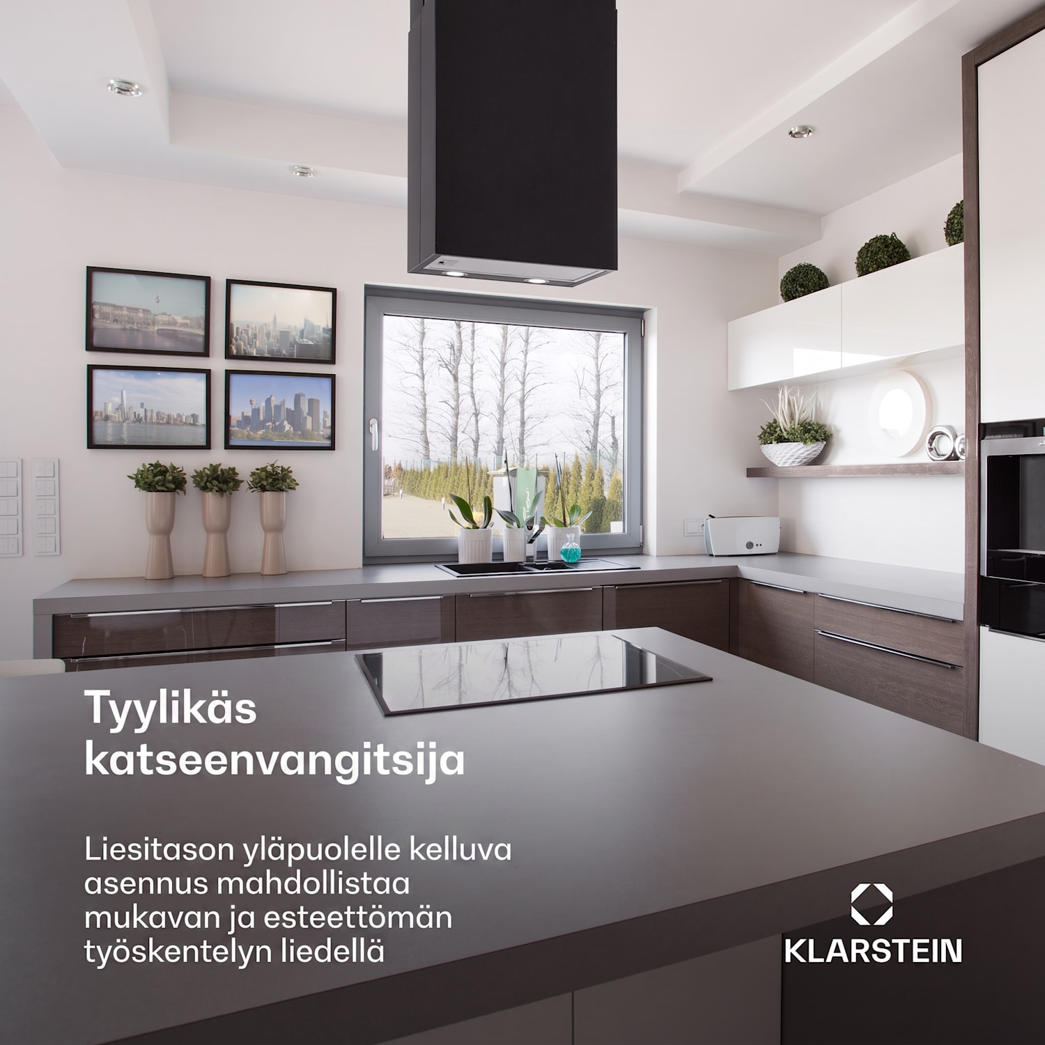Structura -liesituuletin poisto-/kiertoilma max. 624 m³/h energialuokka A LED musta Musta