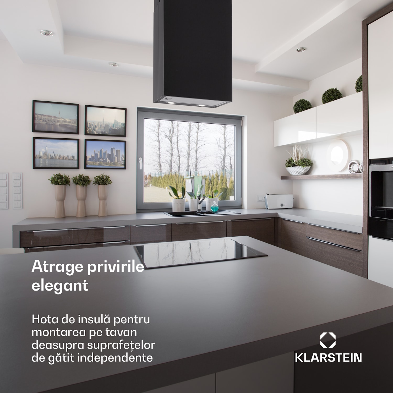 Structura, hotă, extracție / recirculare, max. 624 m³ / h, EEC A, LED, neagră Negru