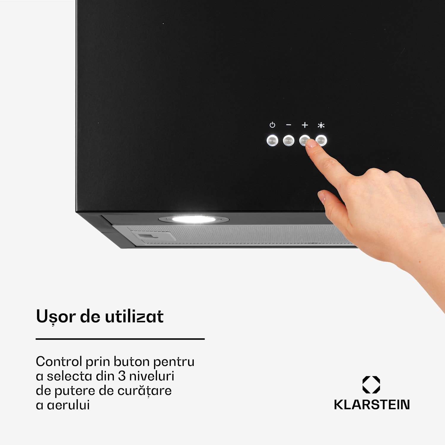 Structura, hotă, extracție / recirculare, max. 624 m³ / h, EEC A, LED, neagră Negru