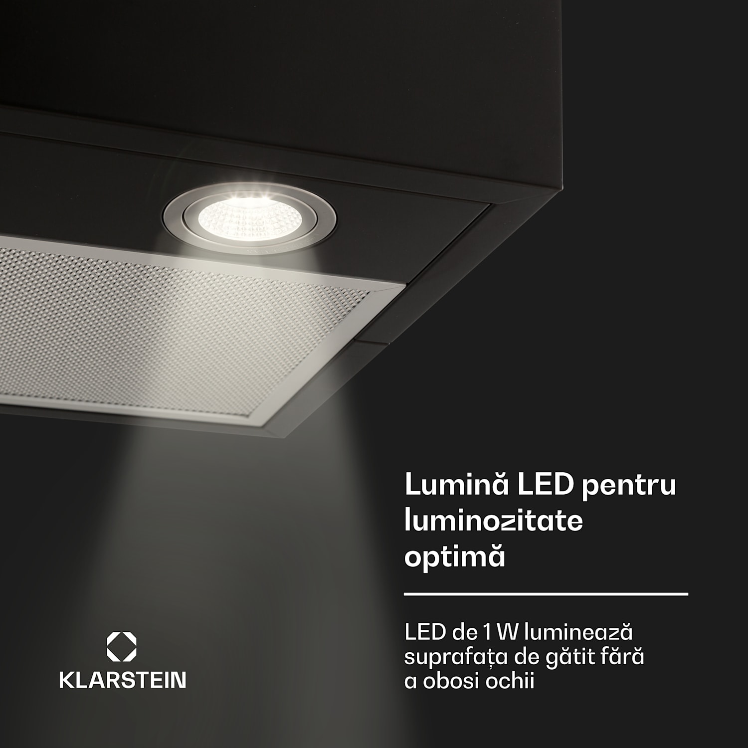 Structura, hotă, extracție / recirculare, max. 624 m³ / h, EEC A, LED, neagră Negru