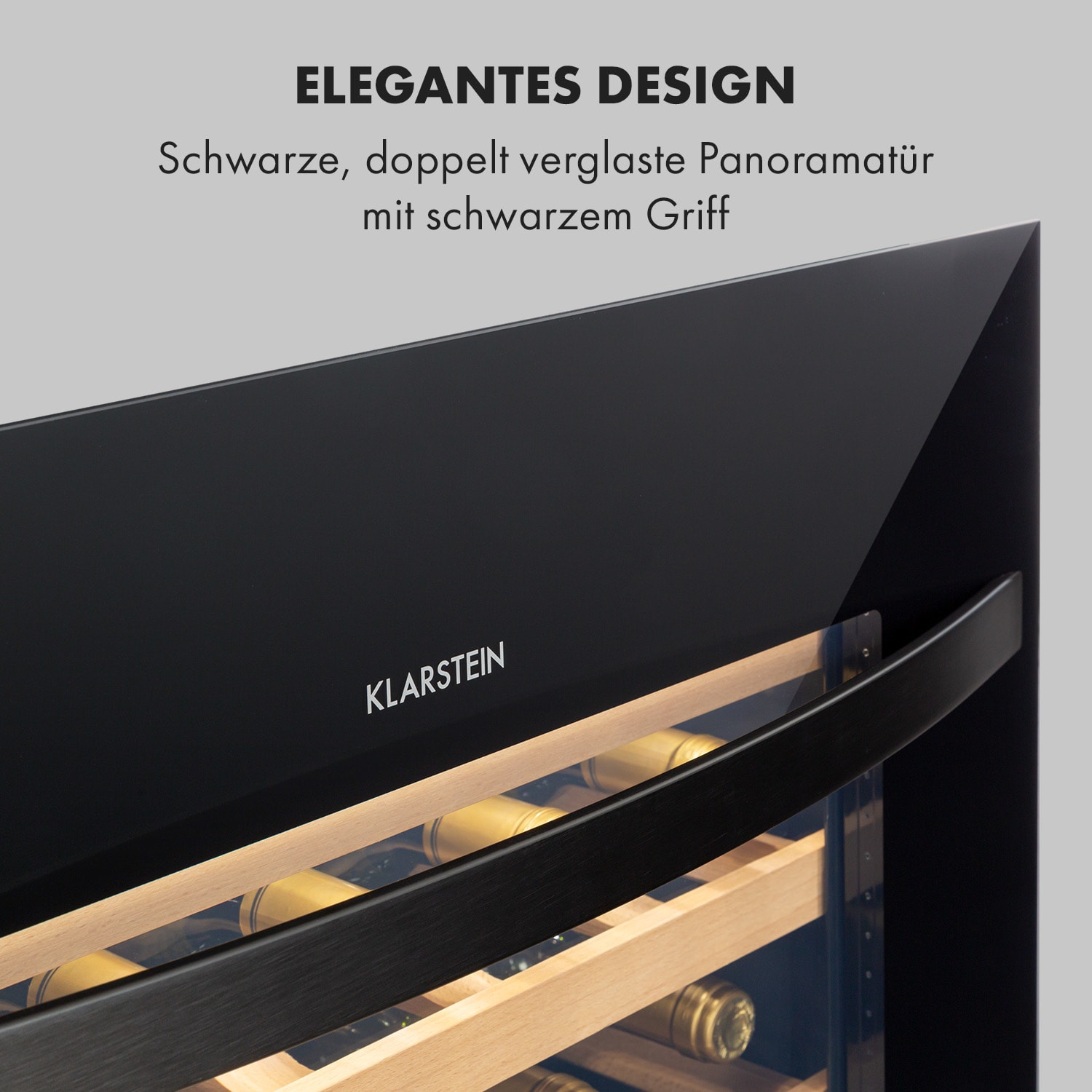 Vinsider 24 Built-In Uno Weinkühlschrank Einbaugerät 1 Zone 24 Fl 24 Flaschen | 1 Kühlzone | Schwarz