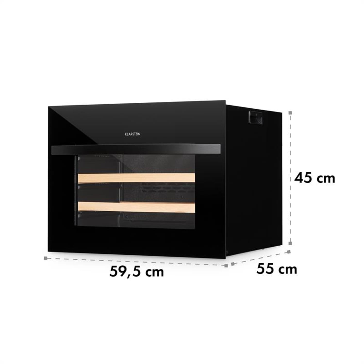 Vinsider 24 Built-In Uno Nevera para vinos empotrable 1 zona 24 botellas 60 cm | 24 botellas | Negro
