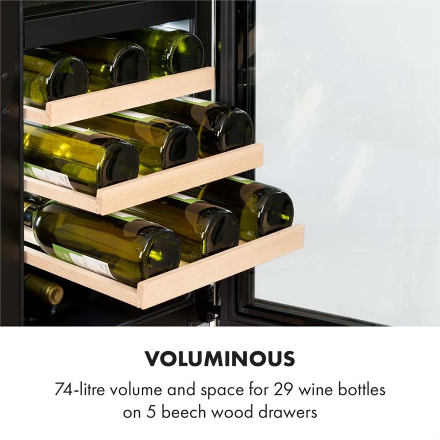 Vinovilla 29 Built-In Duo, frigiderul pentru vinuri, încorporat, 2 zone 74 l, 29 sticle 